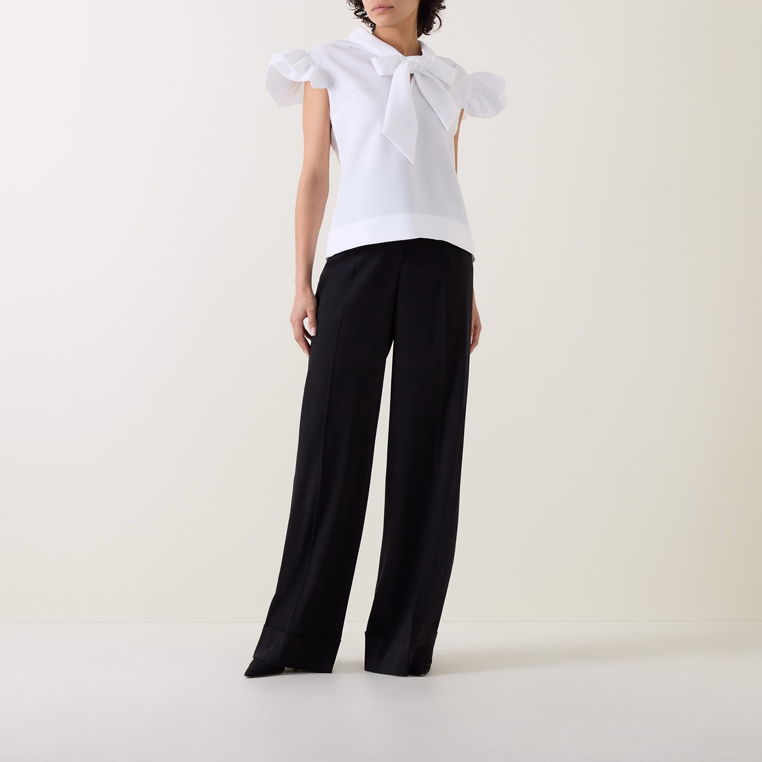 Short-Sleeve Ruffled Shirt