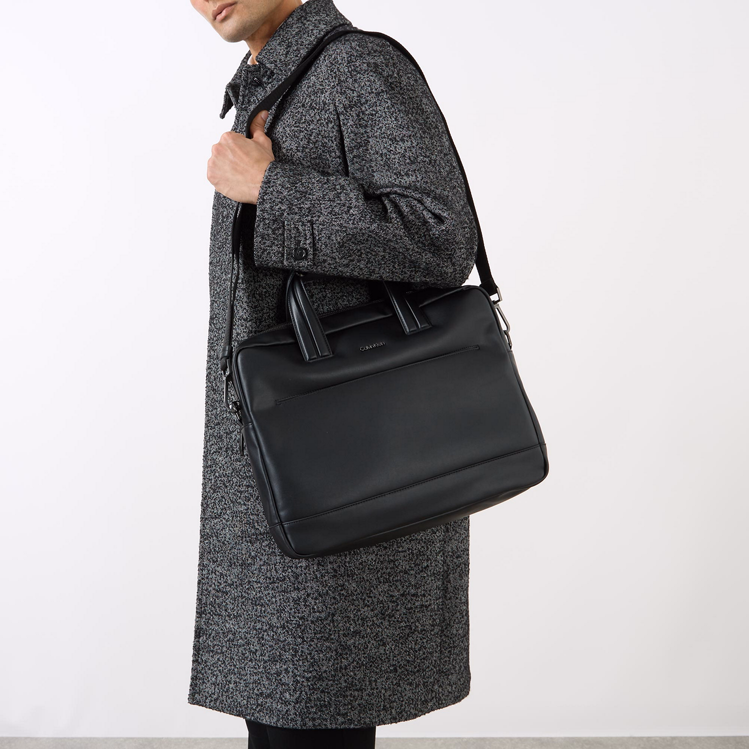 Faux-Leather Laptop Bag