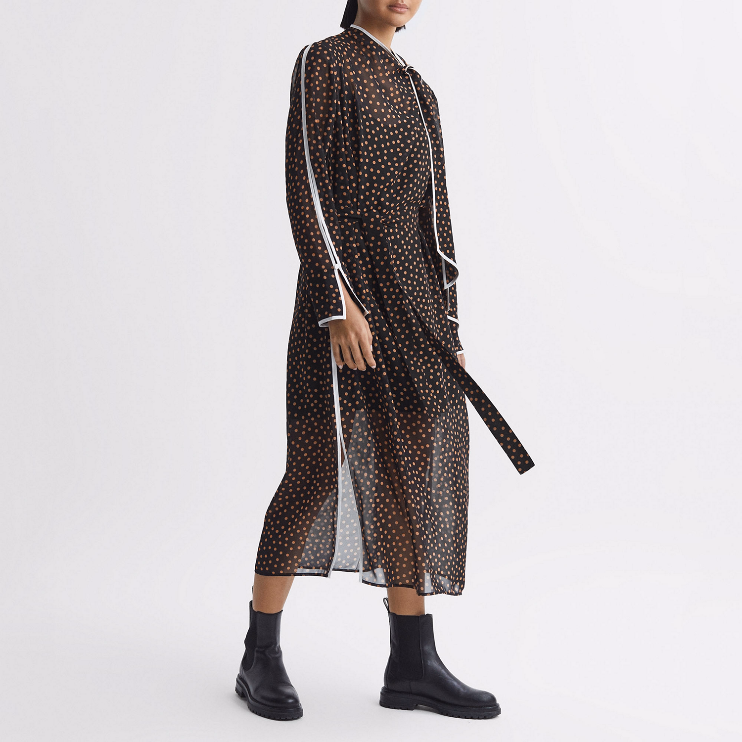 Aria Polka Dot Tie Dress