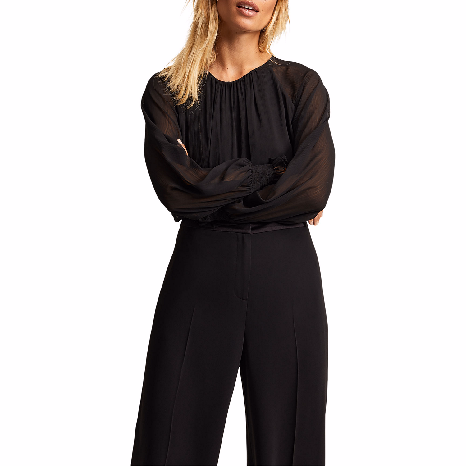 Aria Chiffon Double Layer Top