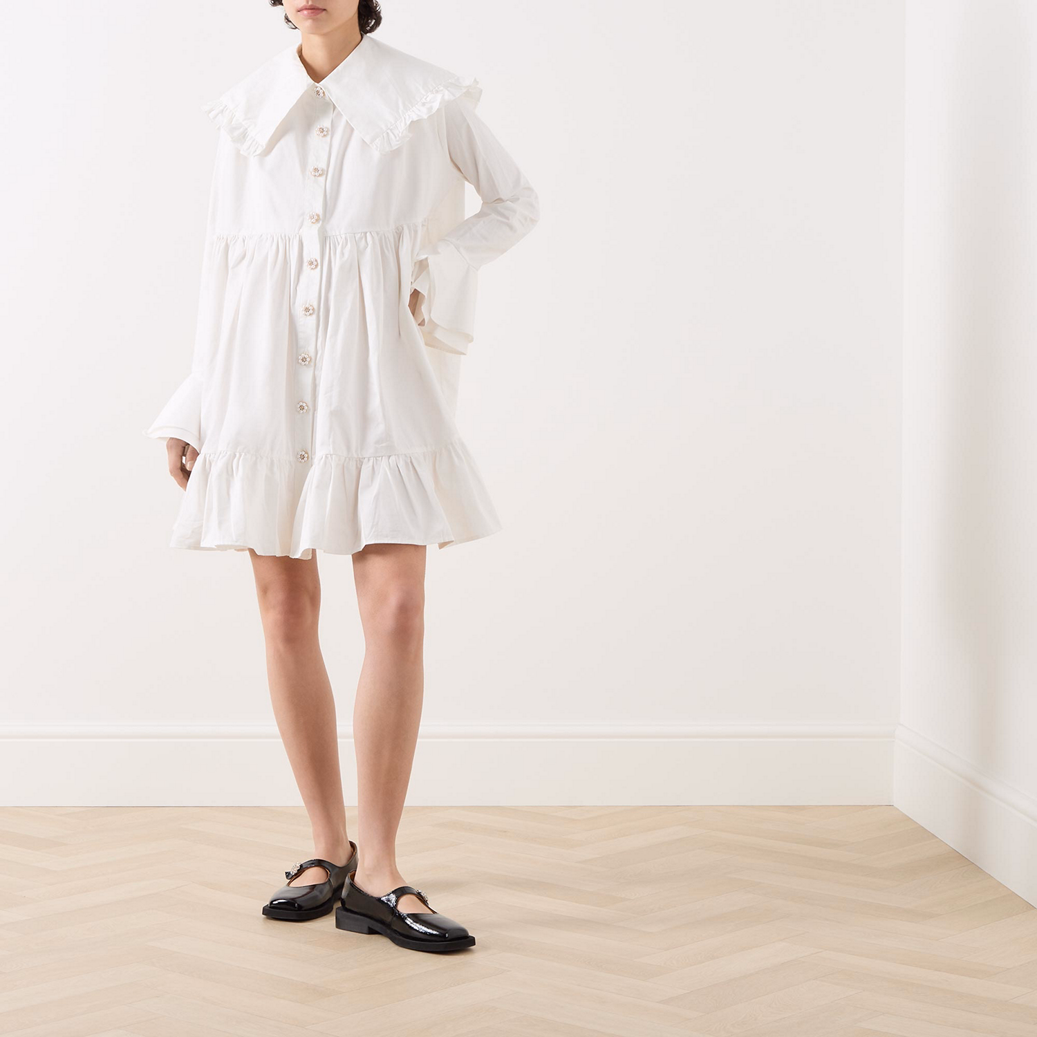 Curious Collar Mini Dress