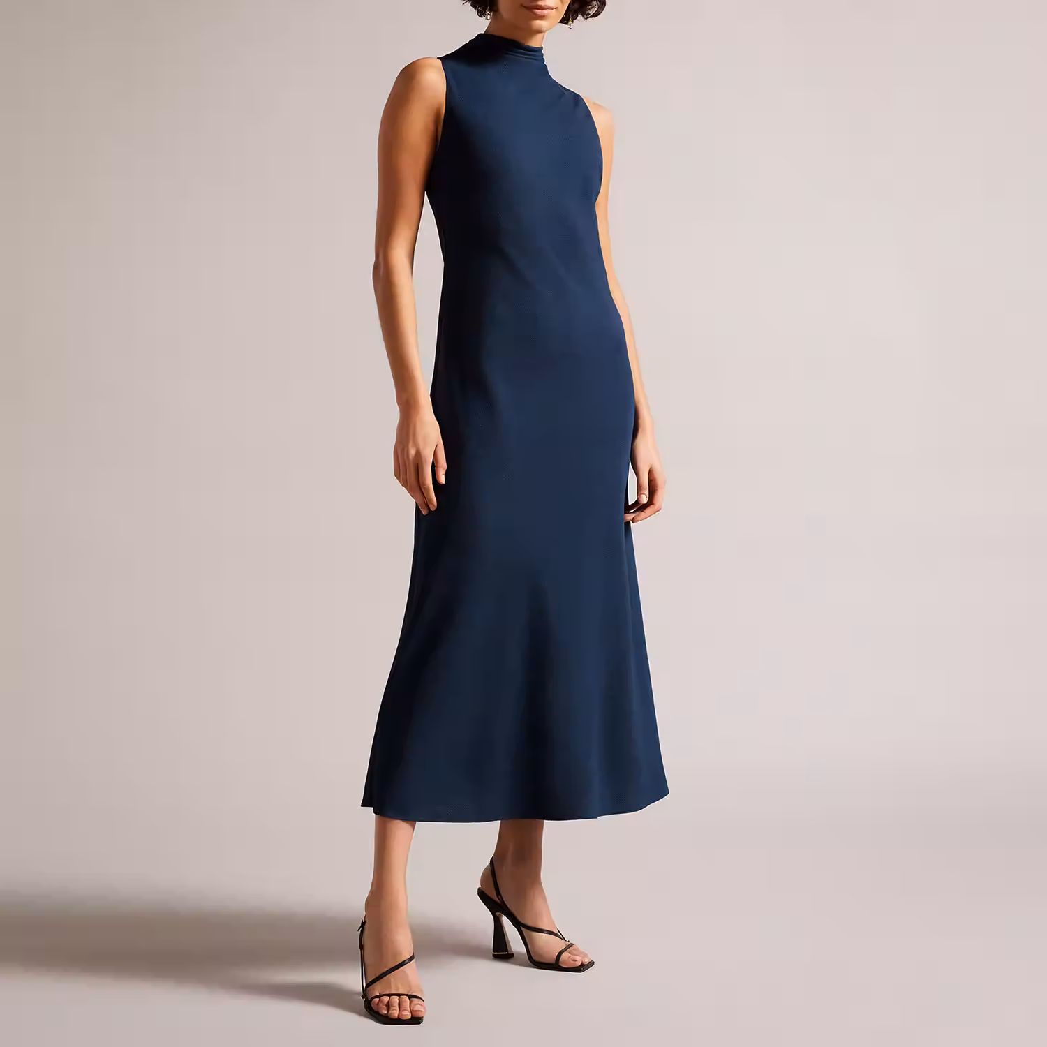 Eleanar Cowl Neck Sleeveless Midi Slip Dress