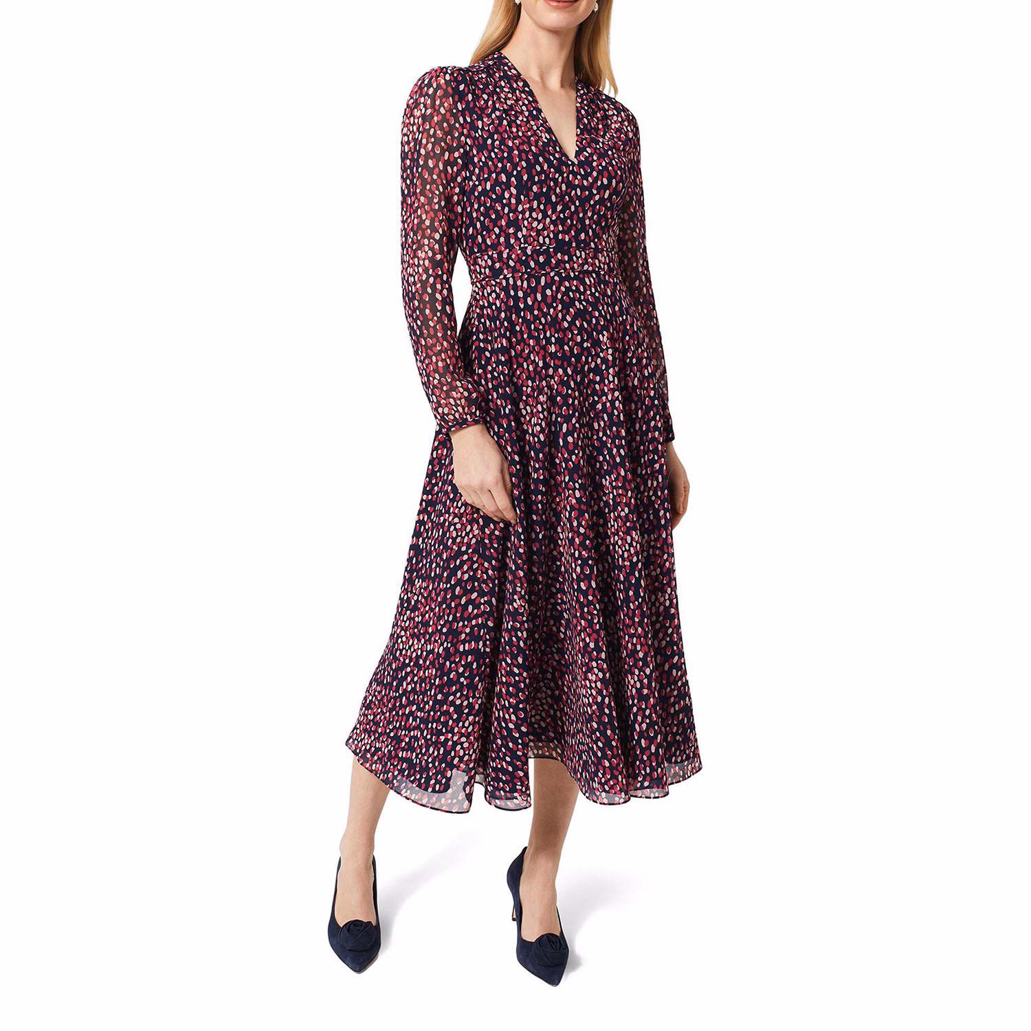 Aurora Dotted Print Dress