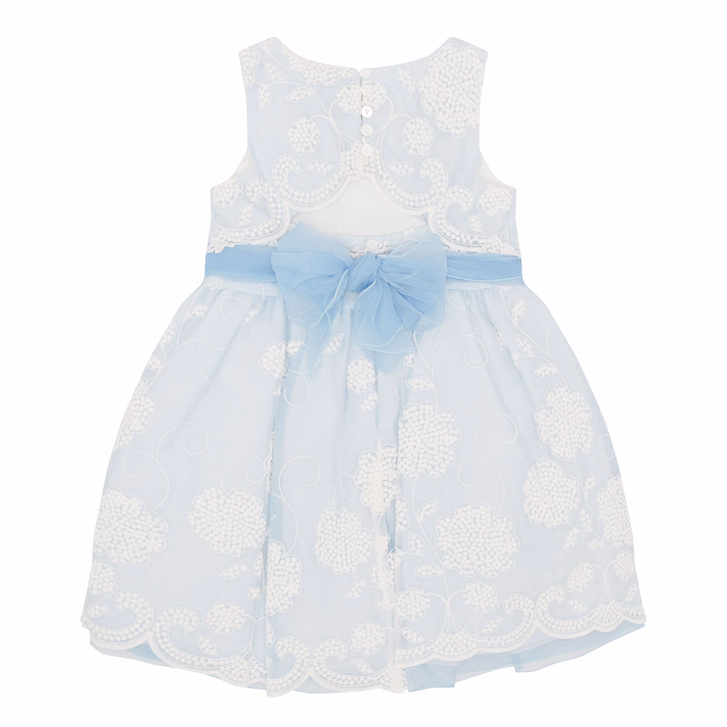 Embroidered Floral Waistband Dress