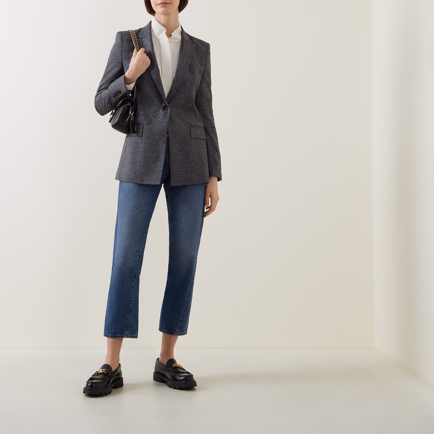 Janeri Fleck Single-Breasted Blazer