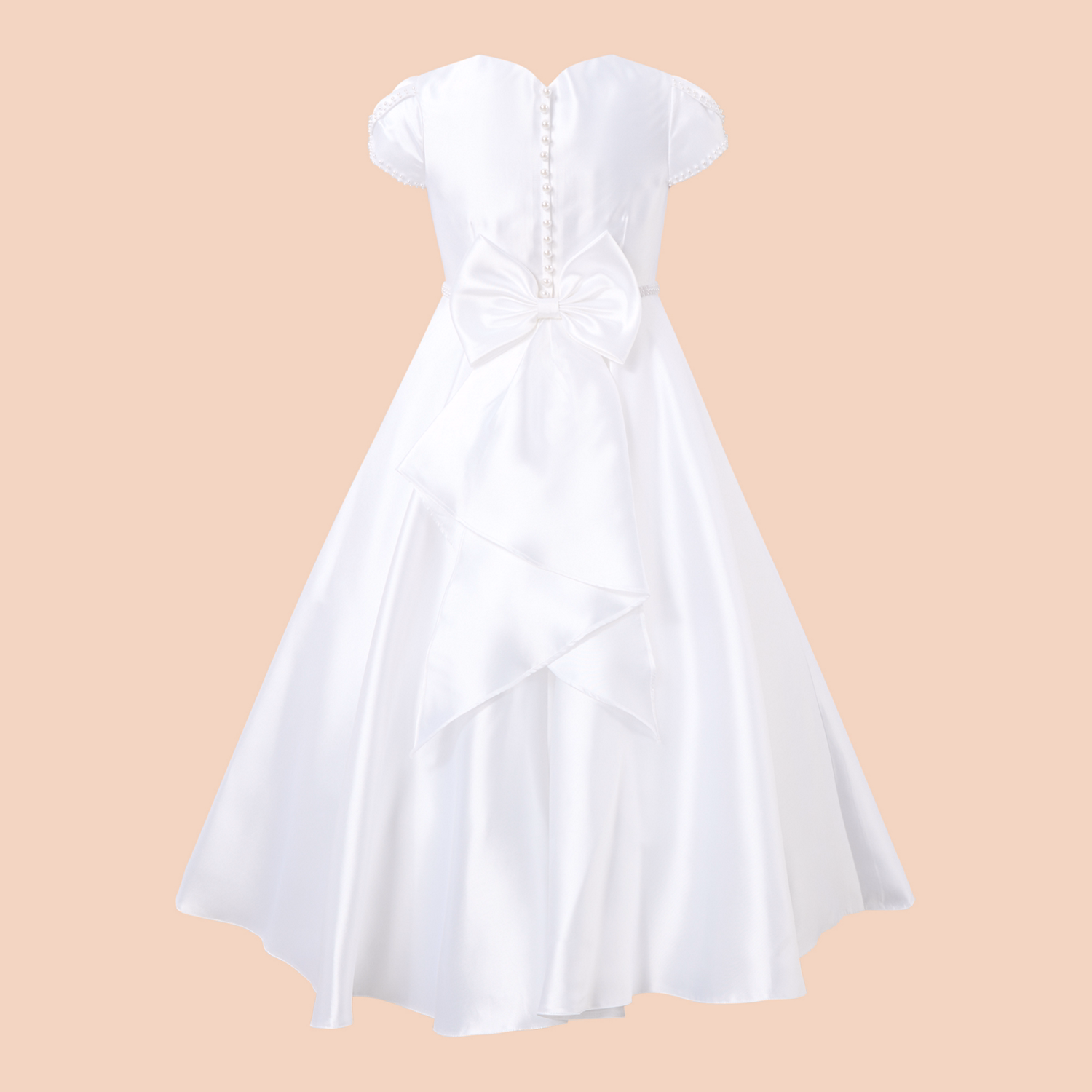 Bow-Detail Communion Dress