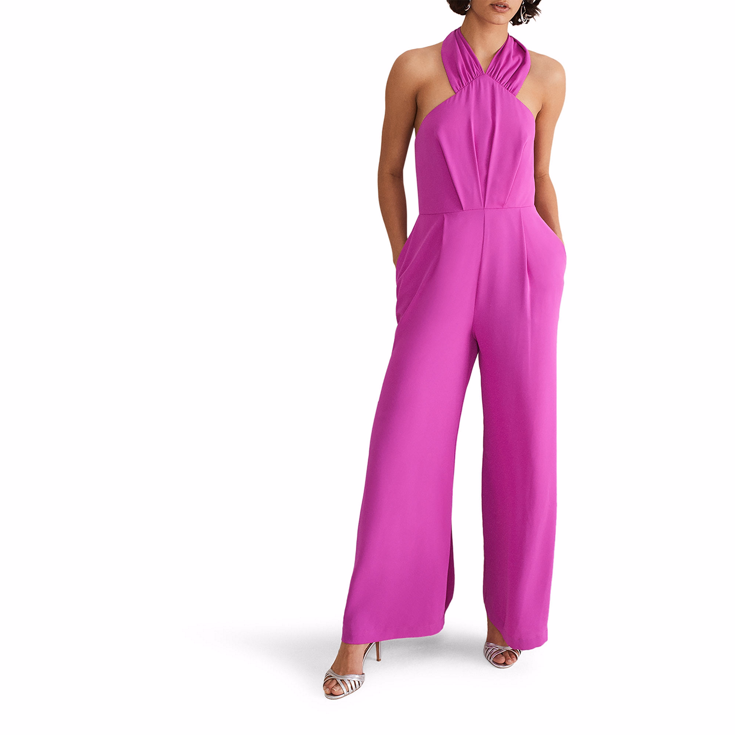 Simone Halter Neck Wide Leg Jumpsuit