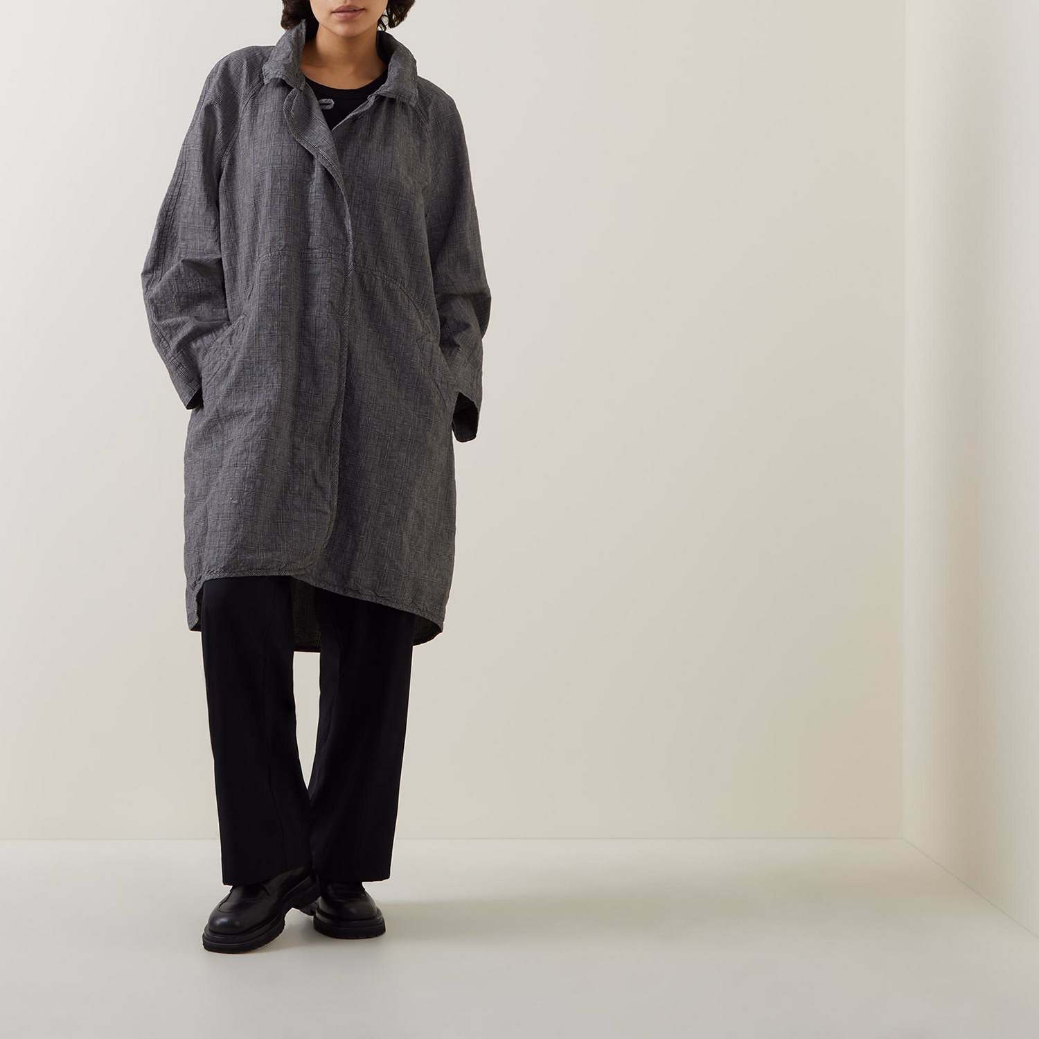 Swung Glen Check Coat