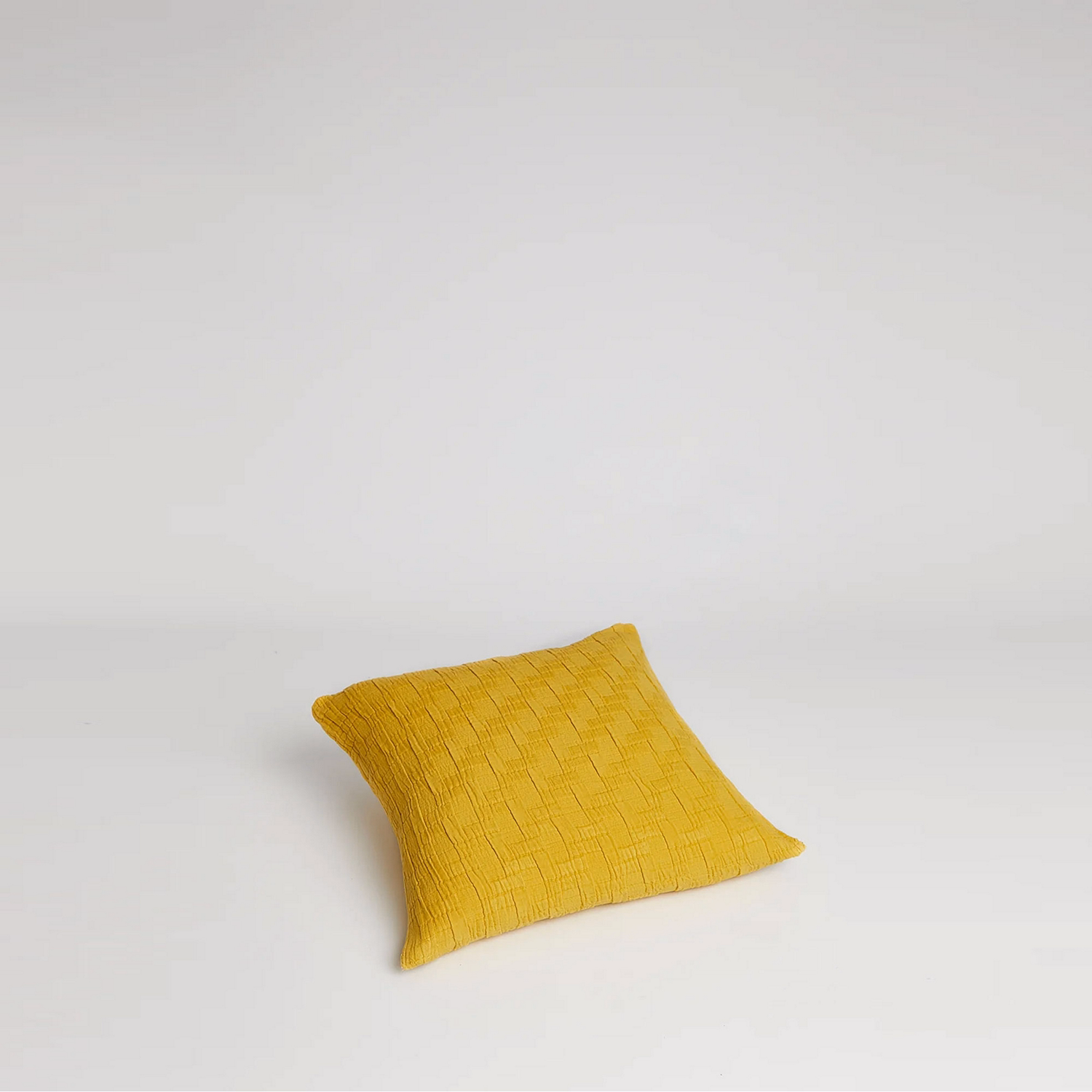 Gold Matelassé Waffle Cushion Cover Small