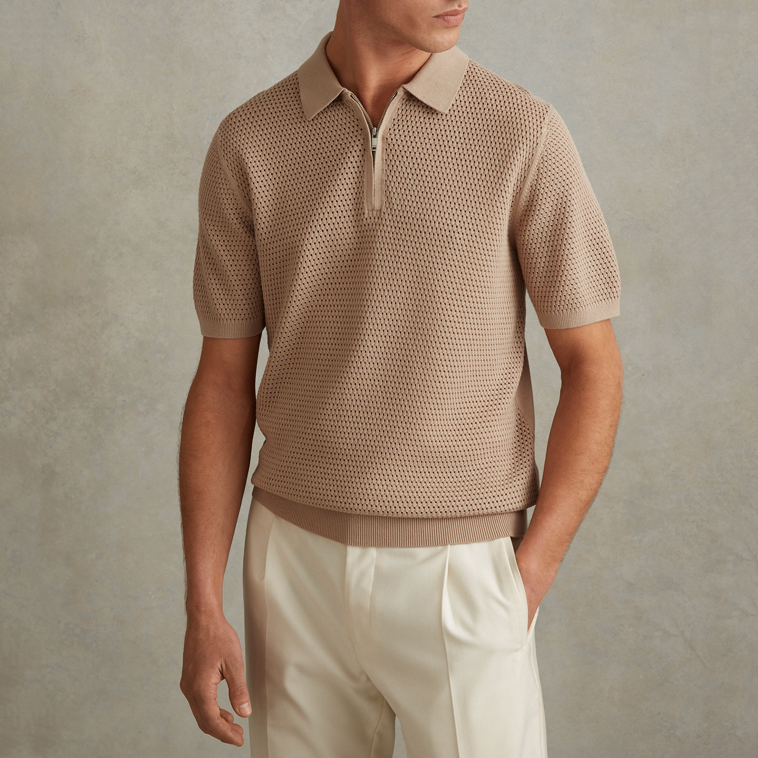 Burnham Textured Polo Shirt