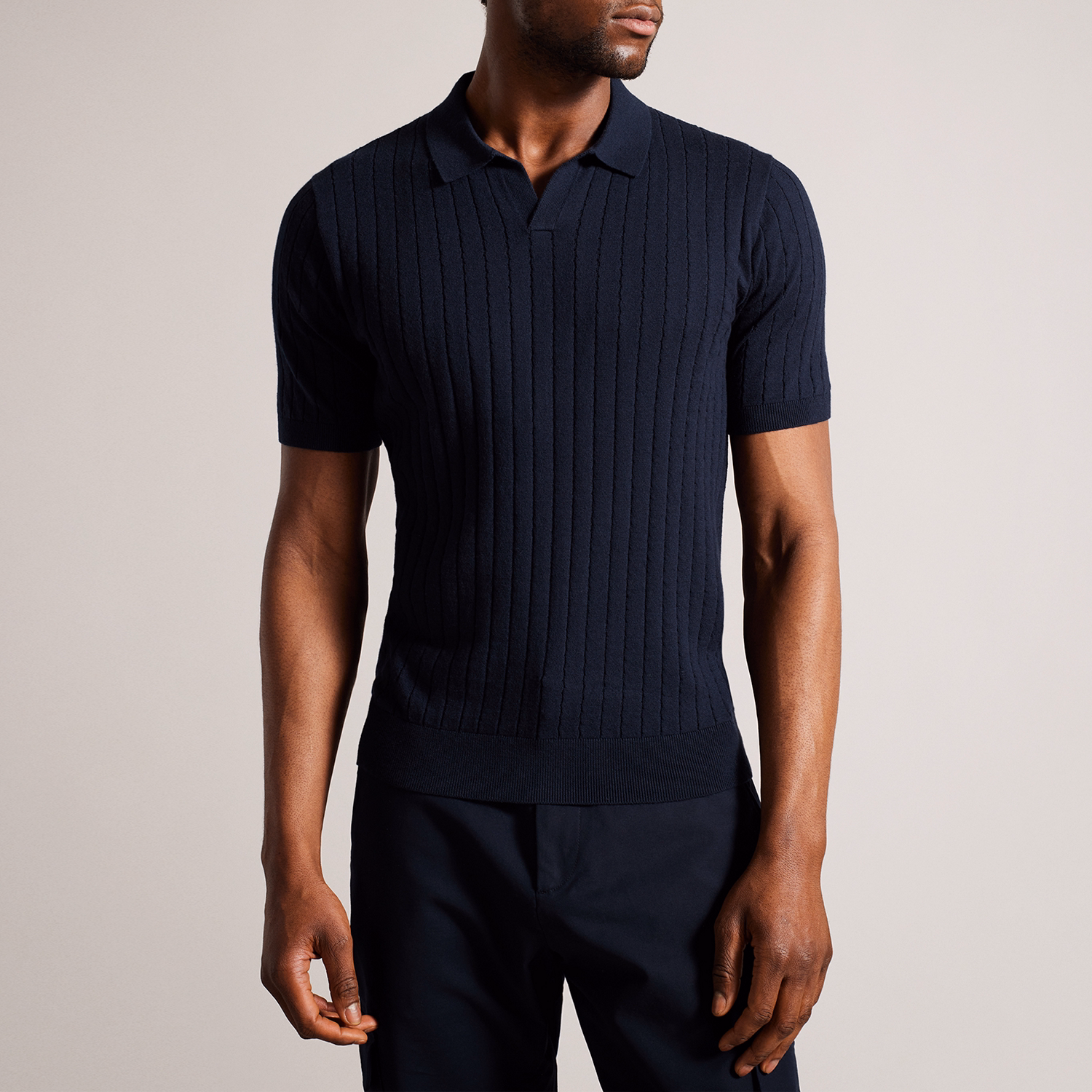 Botany Open Collar Polo Shirt