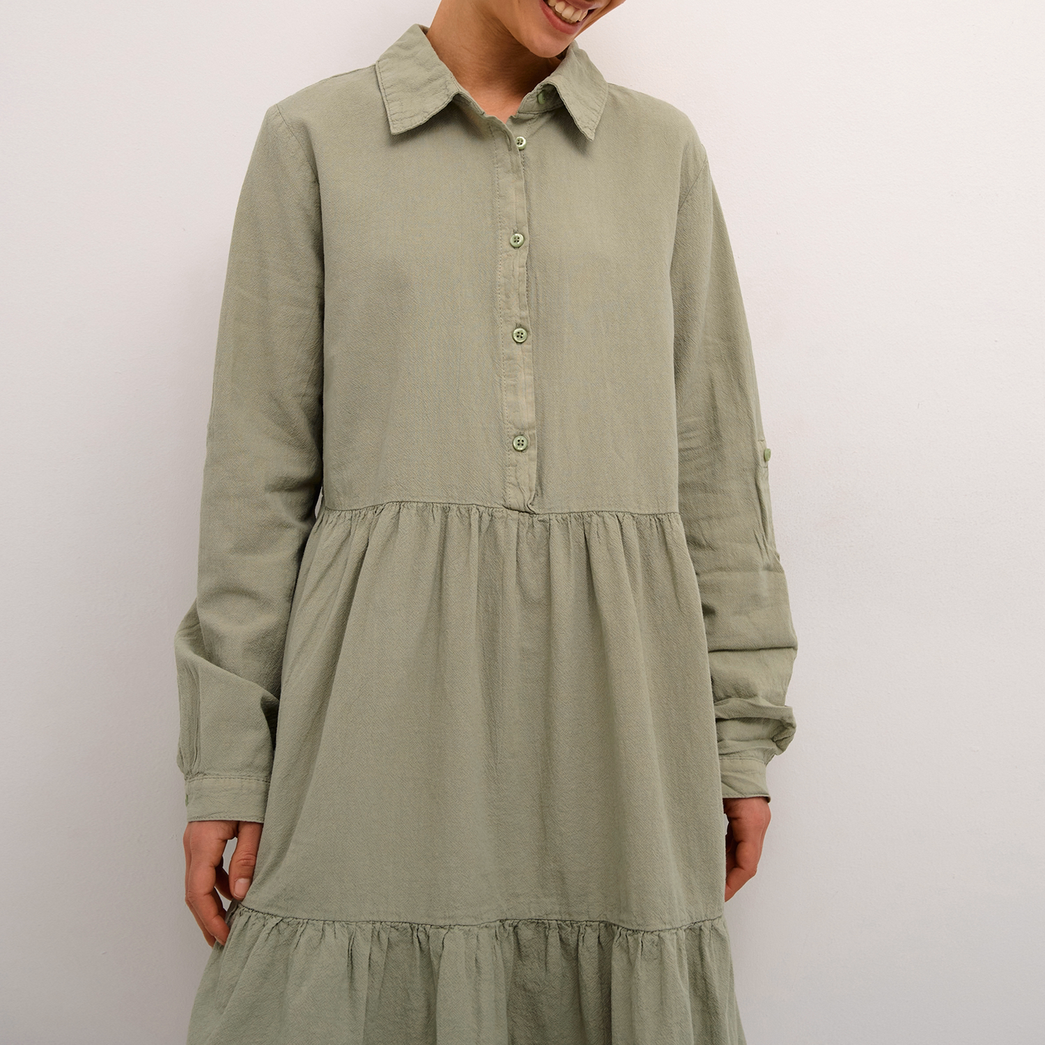Naya Tiered Shirt Dress