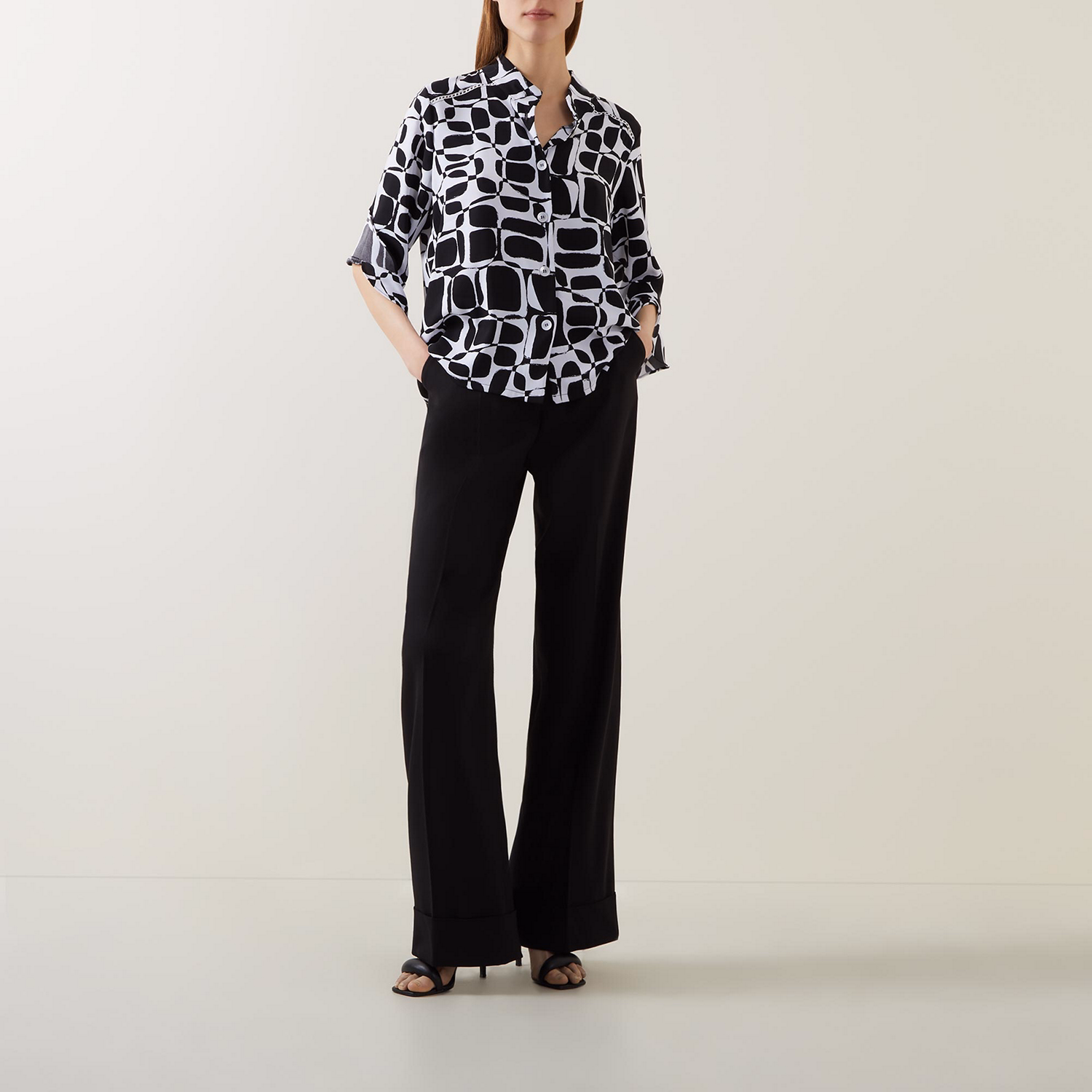 Printed Monochrome Blouse