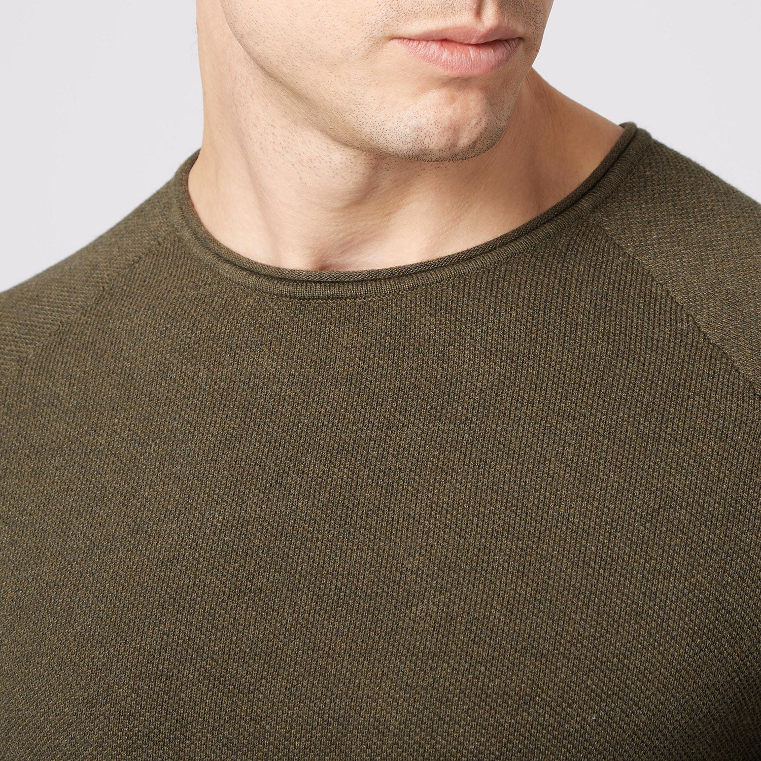 Textured Crew Sweater