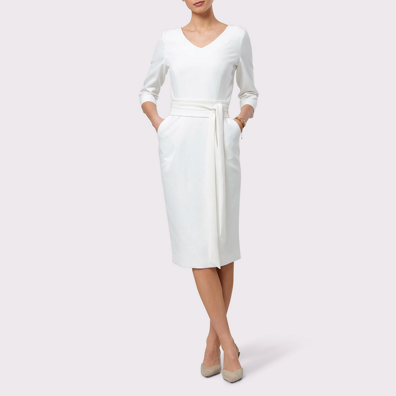 Ophelia Belted Pencil Dress