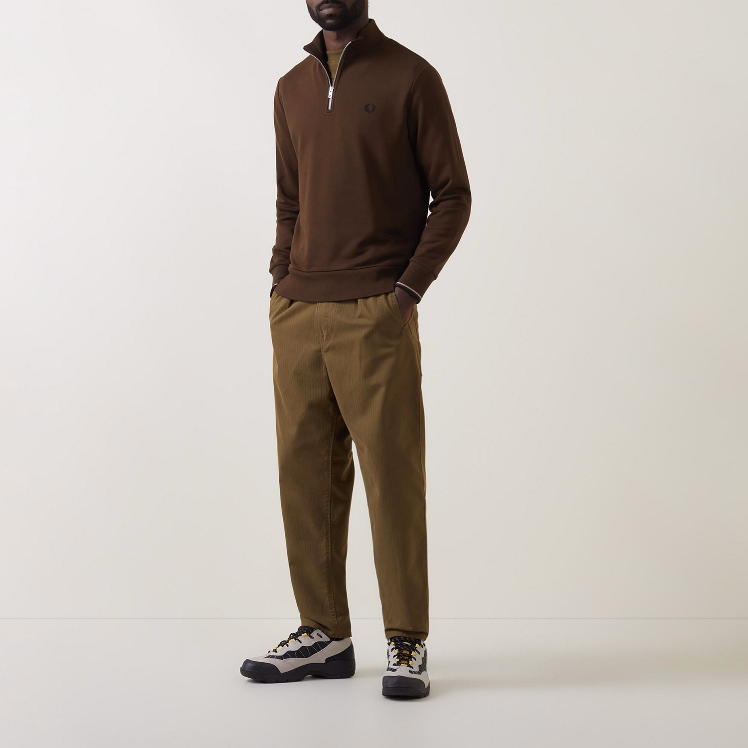 Half-Zip Logo Sweater