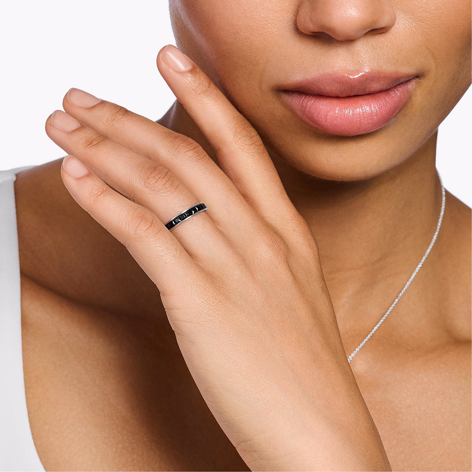 Sparkling Embellished Pavé Band Ring