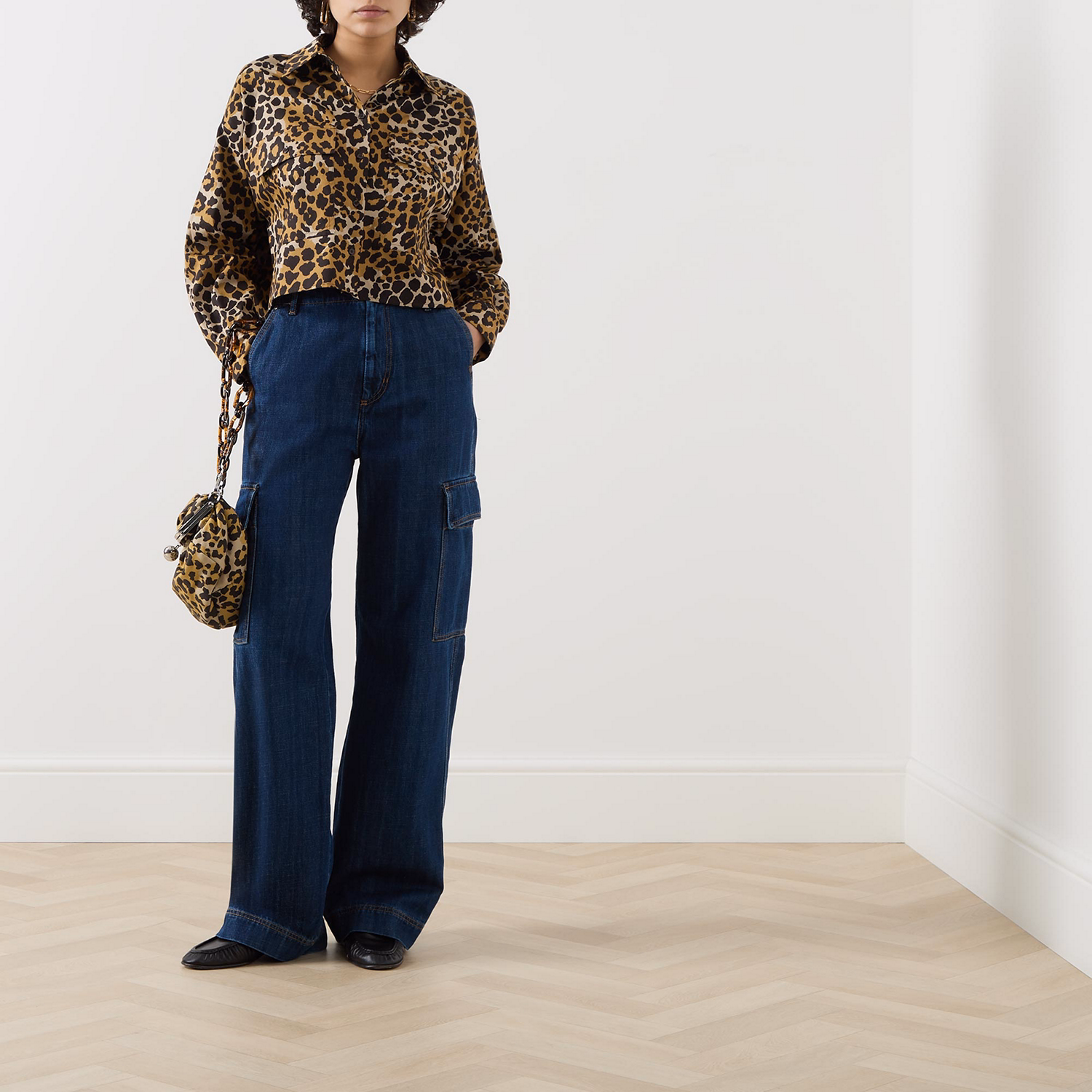 Tennis Leopard Denim Jacket