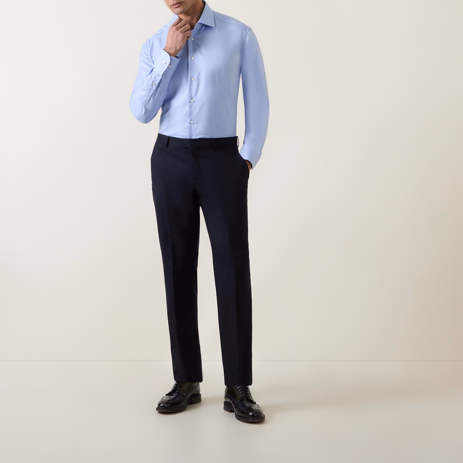 Modern-Fit Diamond Structured Shirt