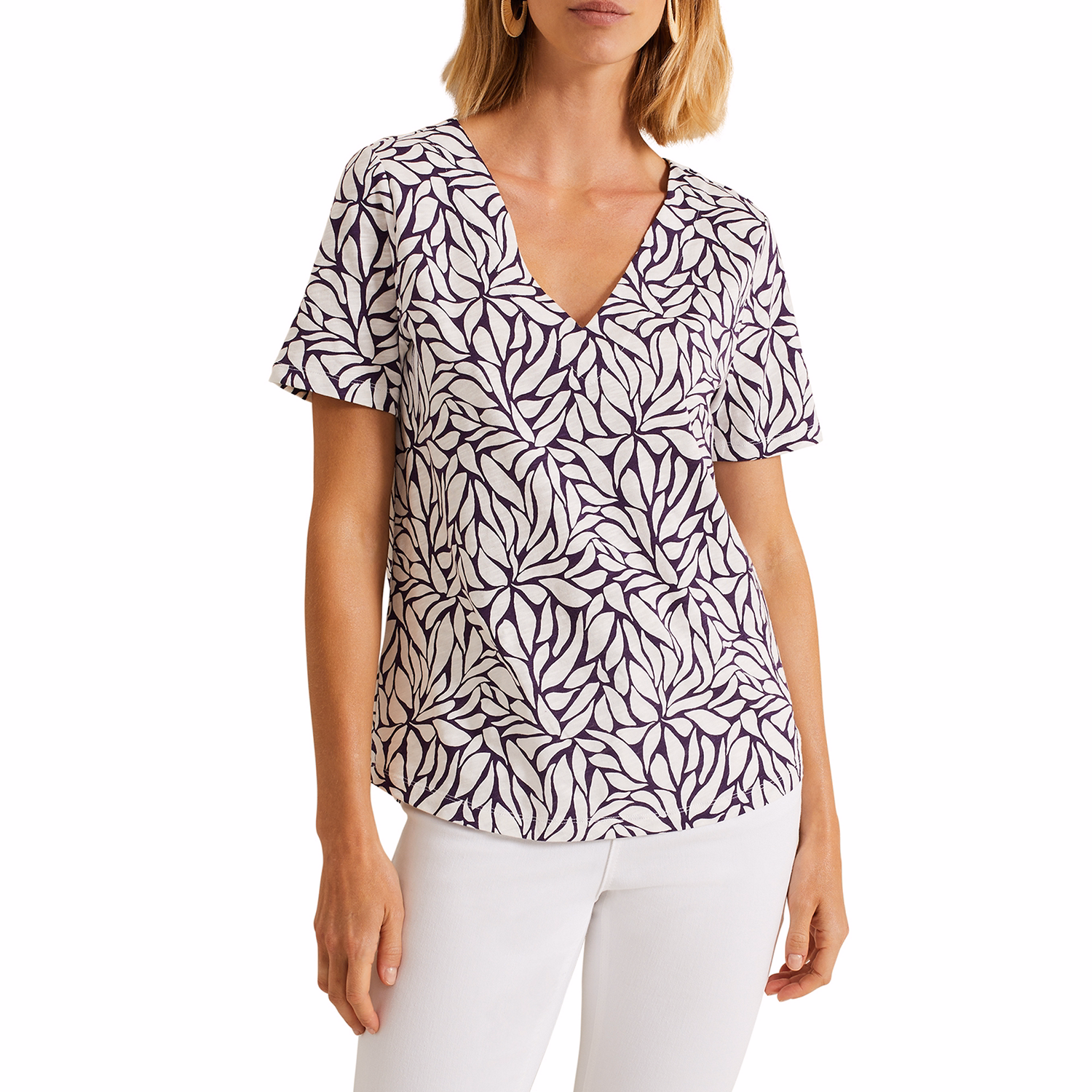 Alice Leaf Print T-Shirt