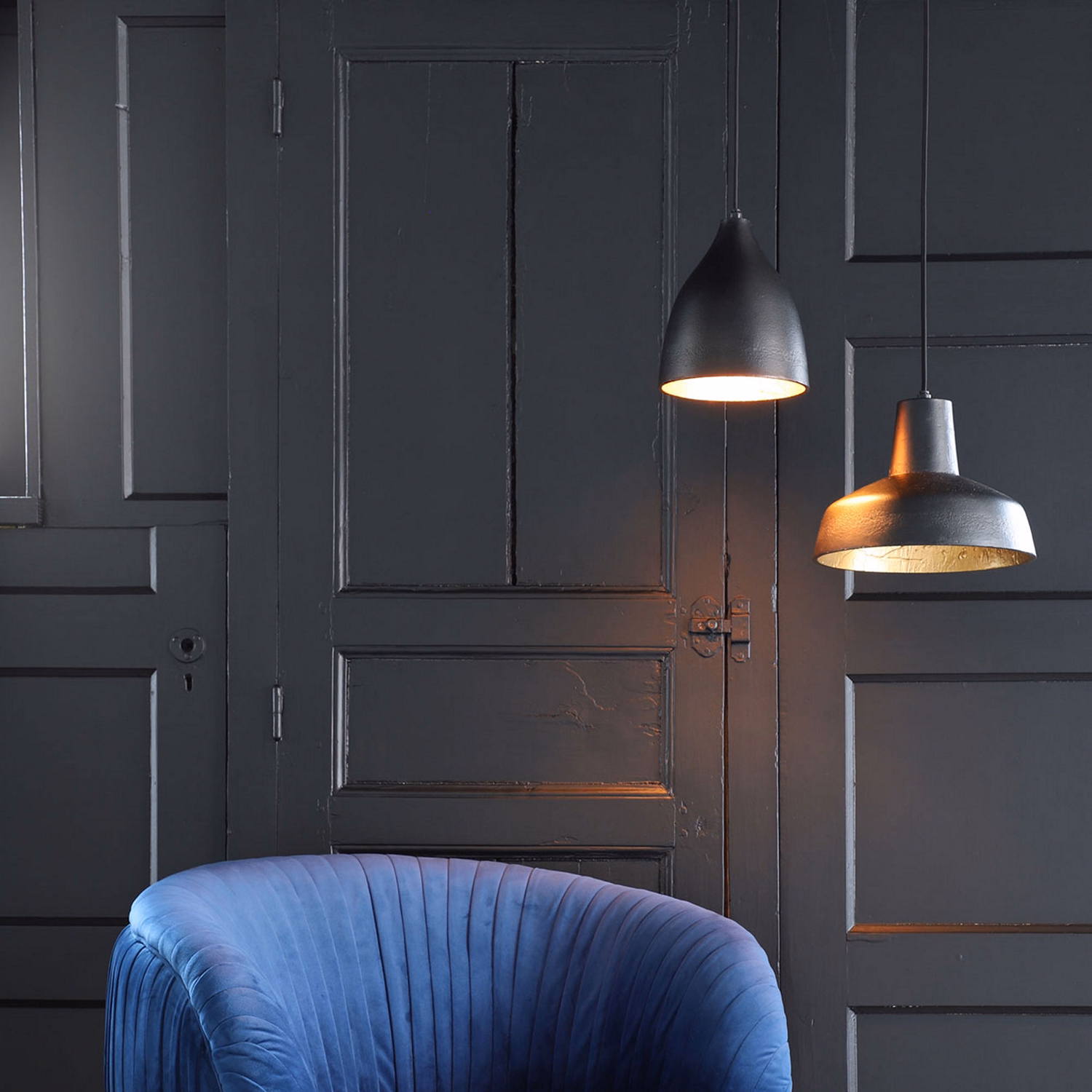 Diamond Velvet Cushion Dark Blue