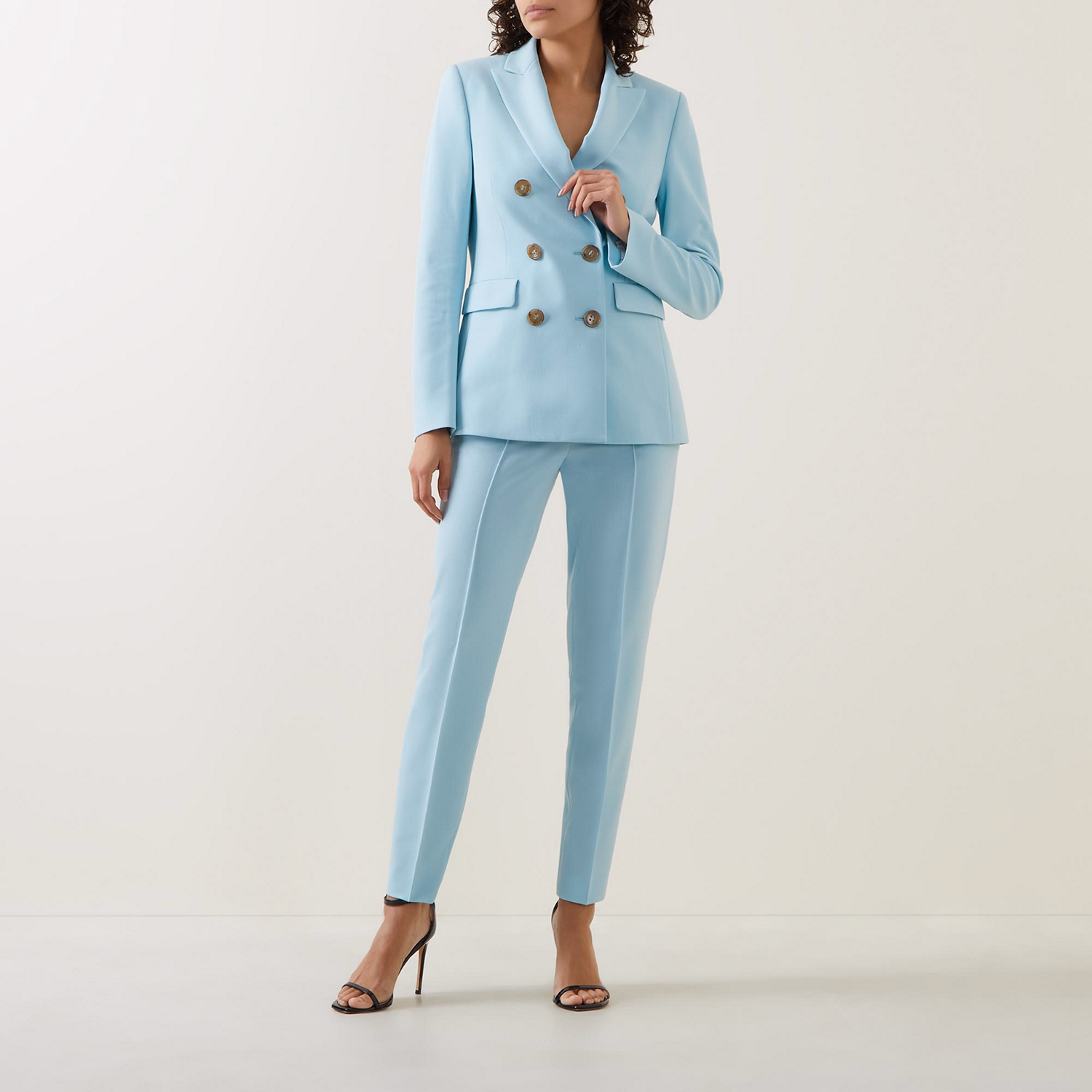 Double-Breasted Fitted Blazer