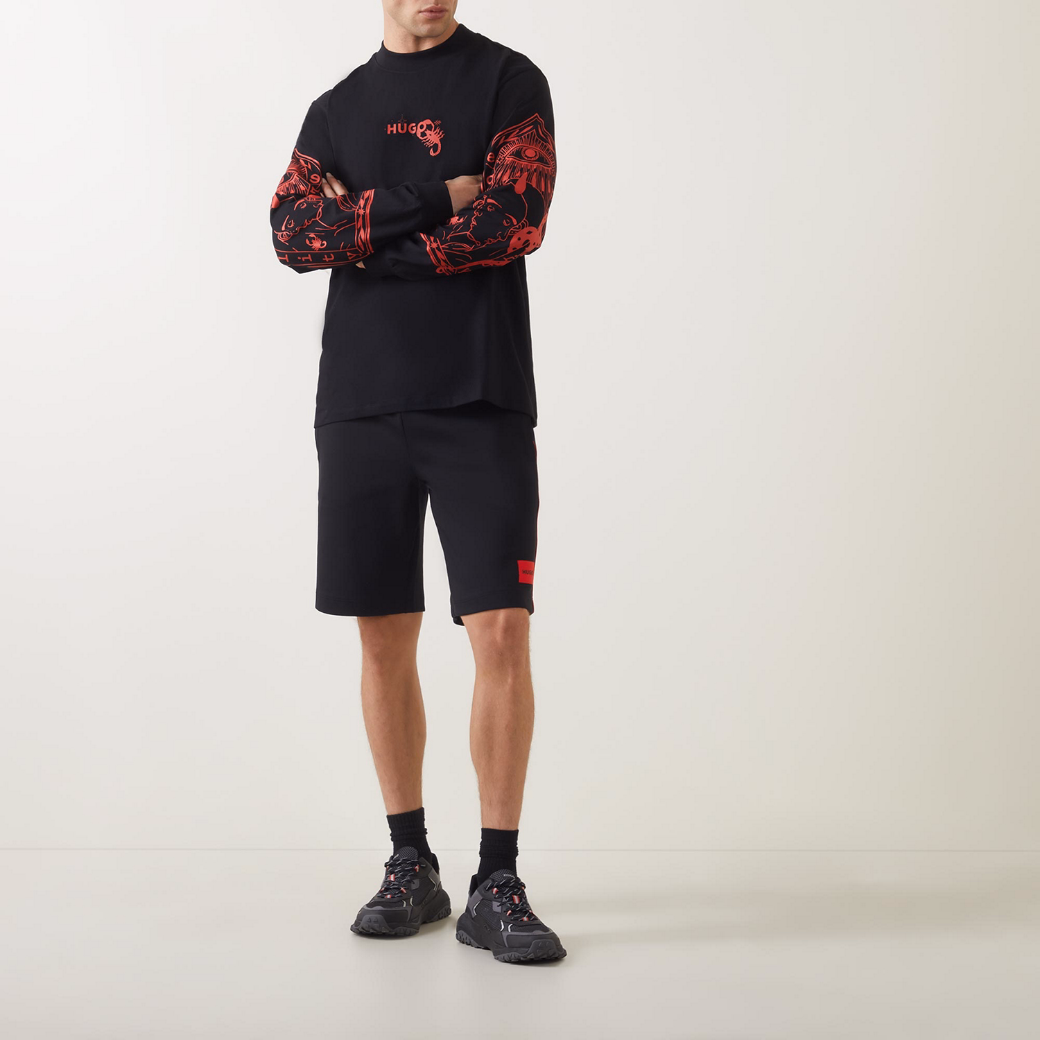 Logo Badge Drawstring Shorts