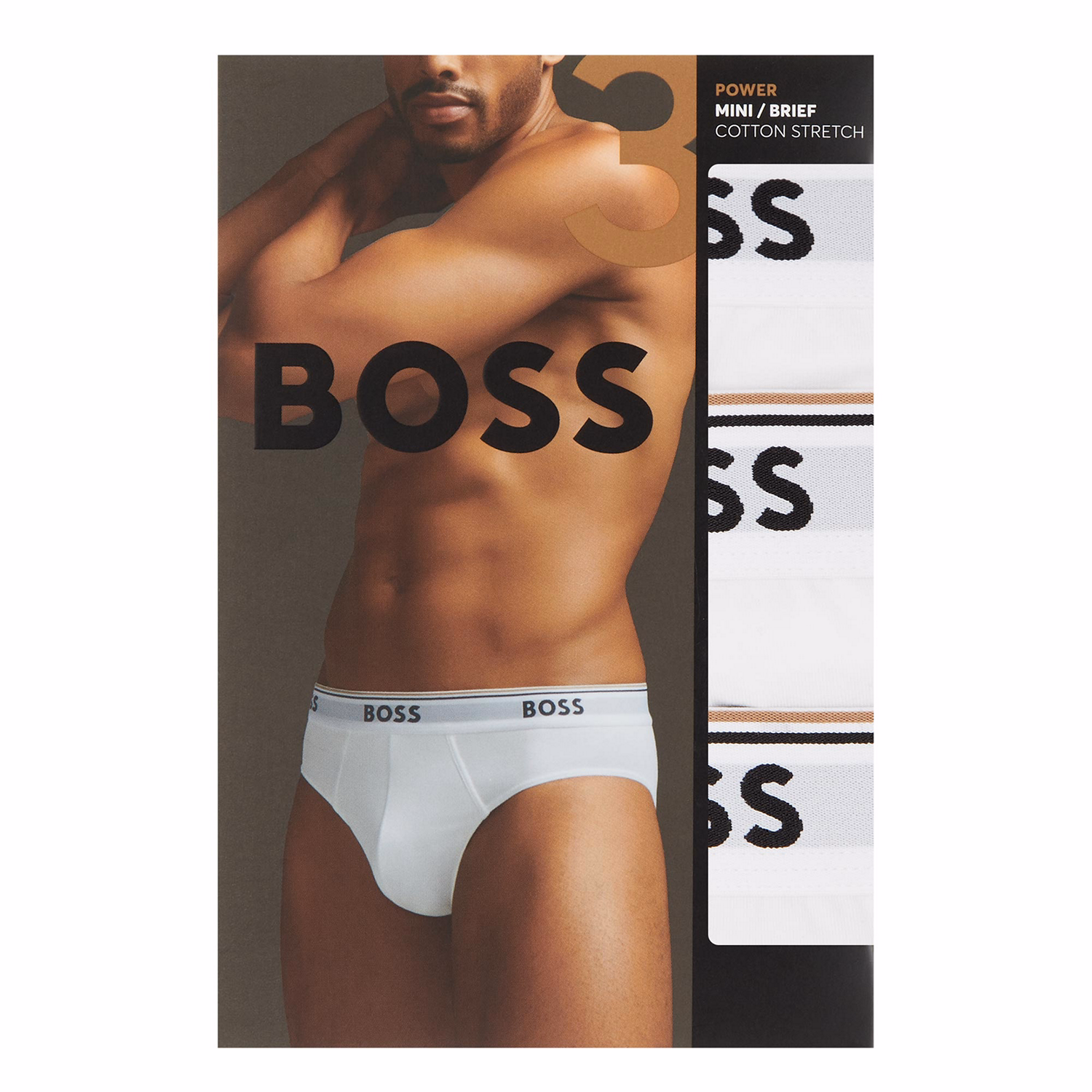 Three-Pack Solid Logo Briefs