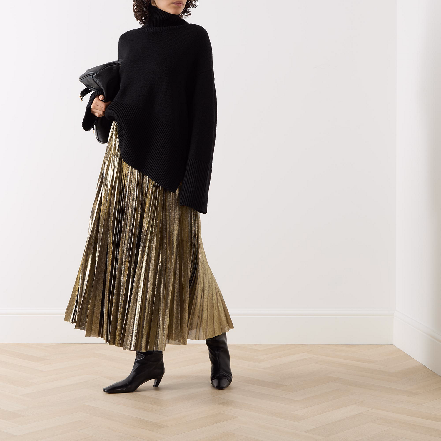 Pleated Georgette Skirt