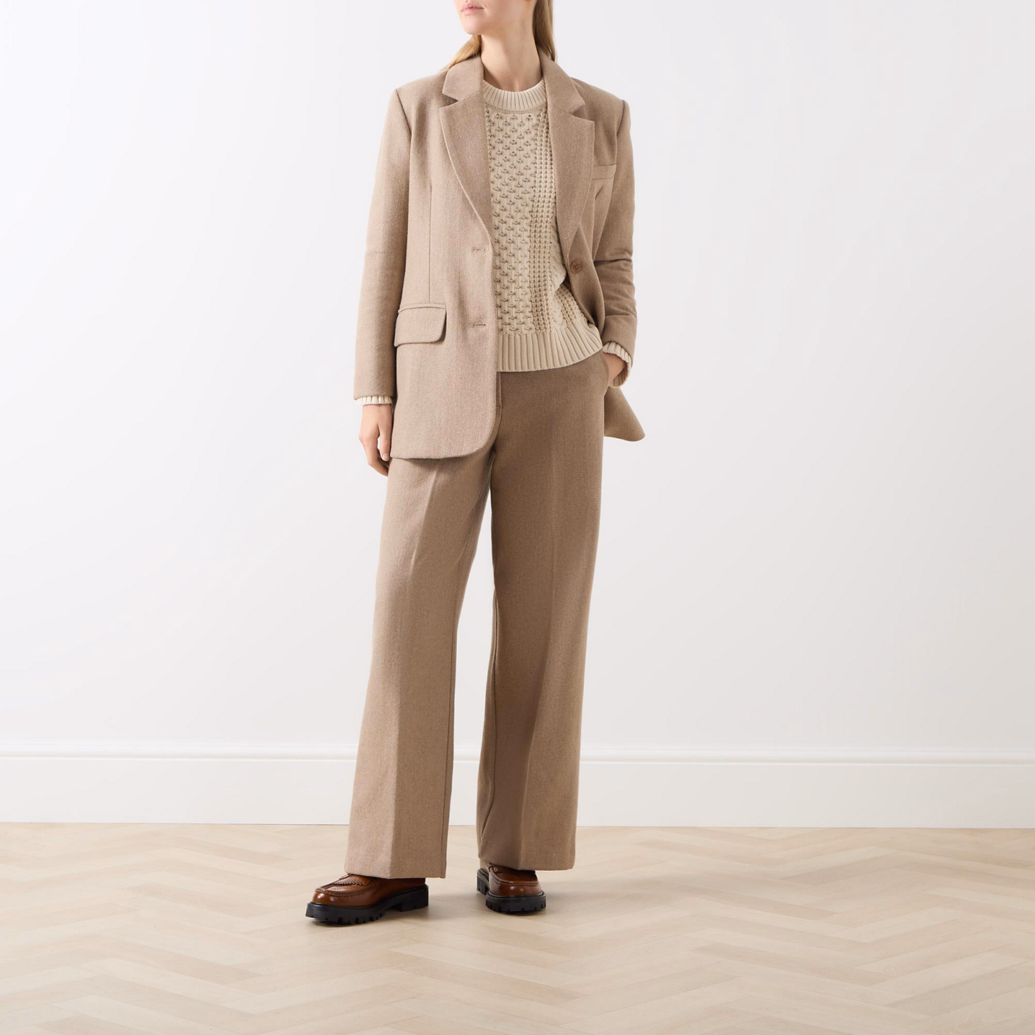 Britt High-Rise Wide-Leg Suit Trousers