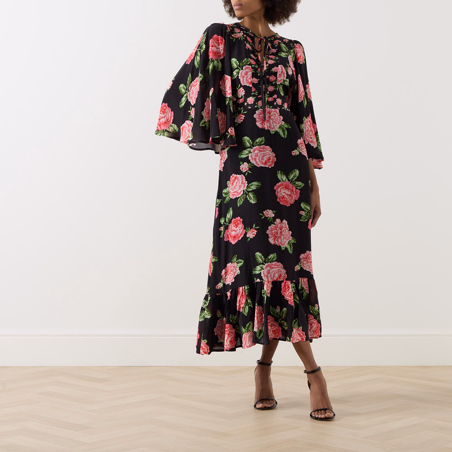 Cassidy Mixed-Rose Print Dress