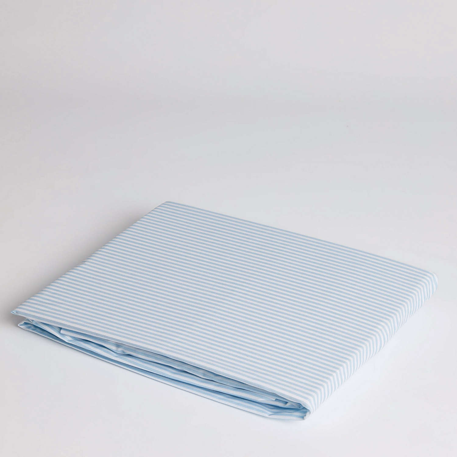 300 Thread Count Blue Ticking Fitted Sheet
