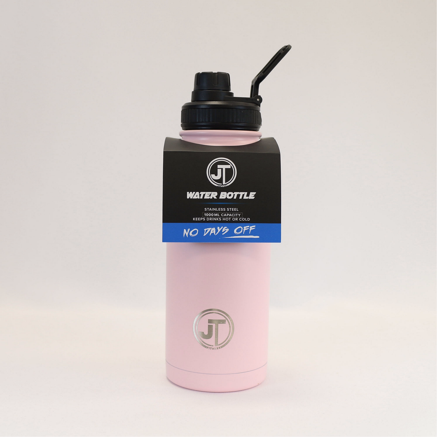 Flip Lid Stainless Steel Bottle 1L Baby Pink