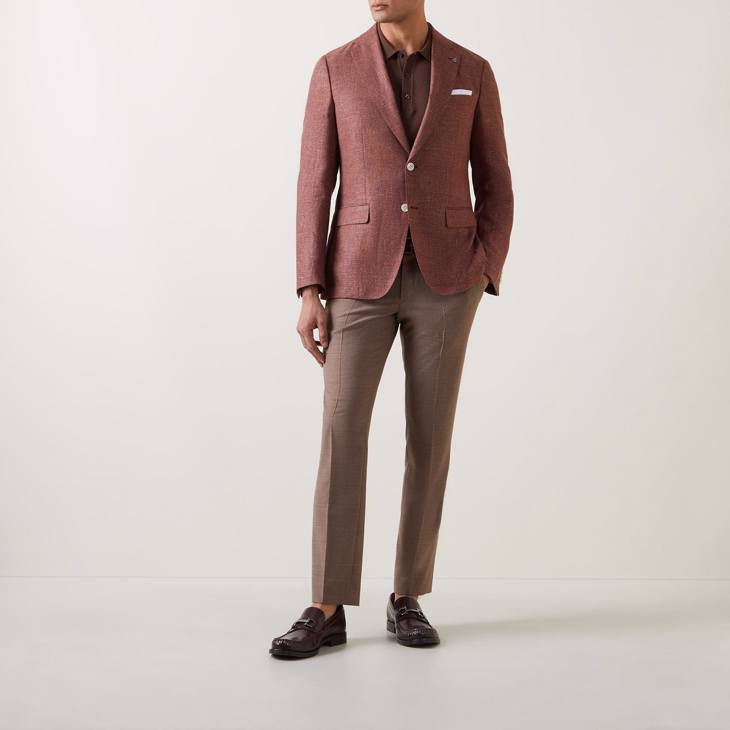 Hutson Micro-Pattern Single-Breasted Blazer