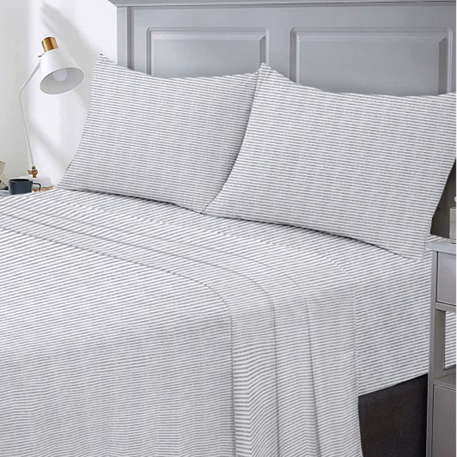 Stripe Duvet Set Grey