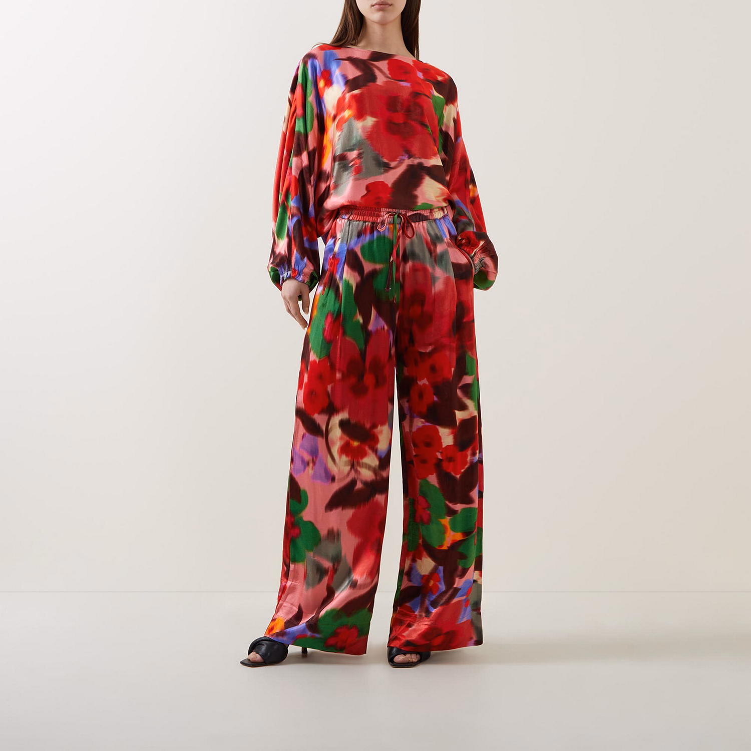 Ficus Floral Wide Leg Trousers