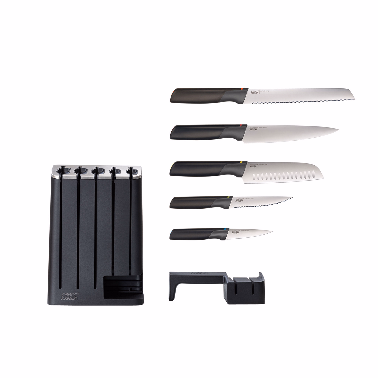 Elevate? Knives SlimBlock Five-Piece Knife Set with Sharpener