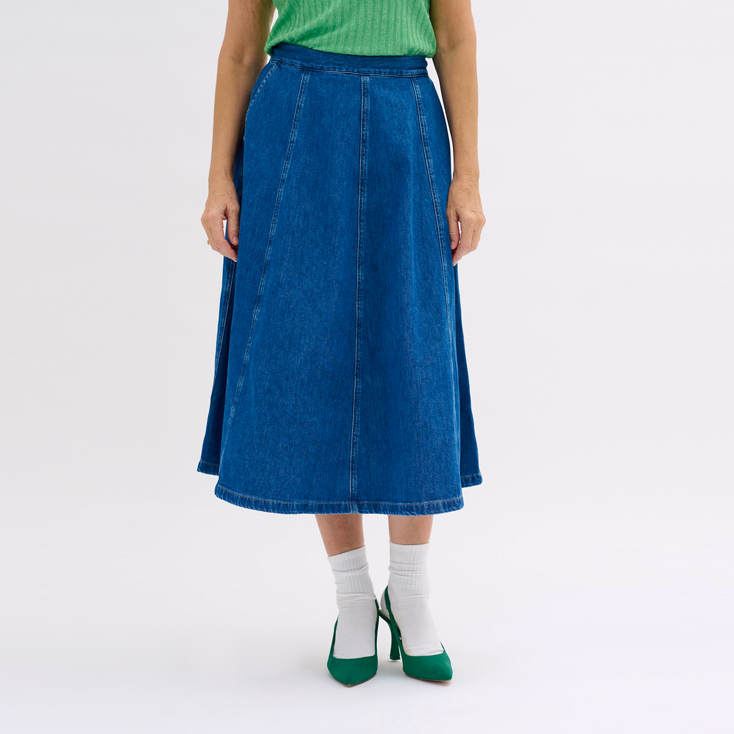 Malo High-Rise Denim Skirt