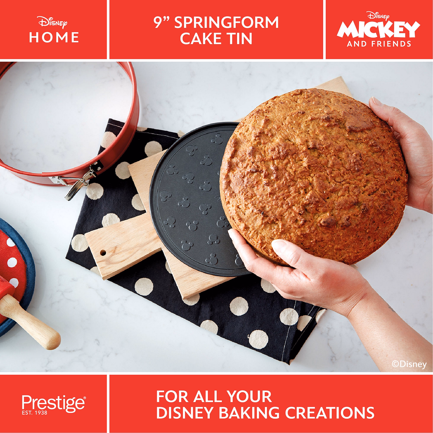 Prestige X Disney Bake with Mickey Springform Cake Tin 9	"