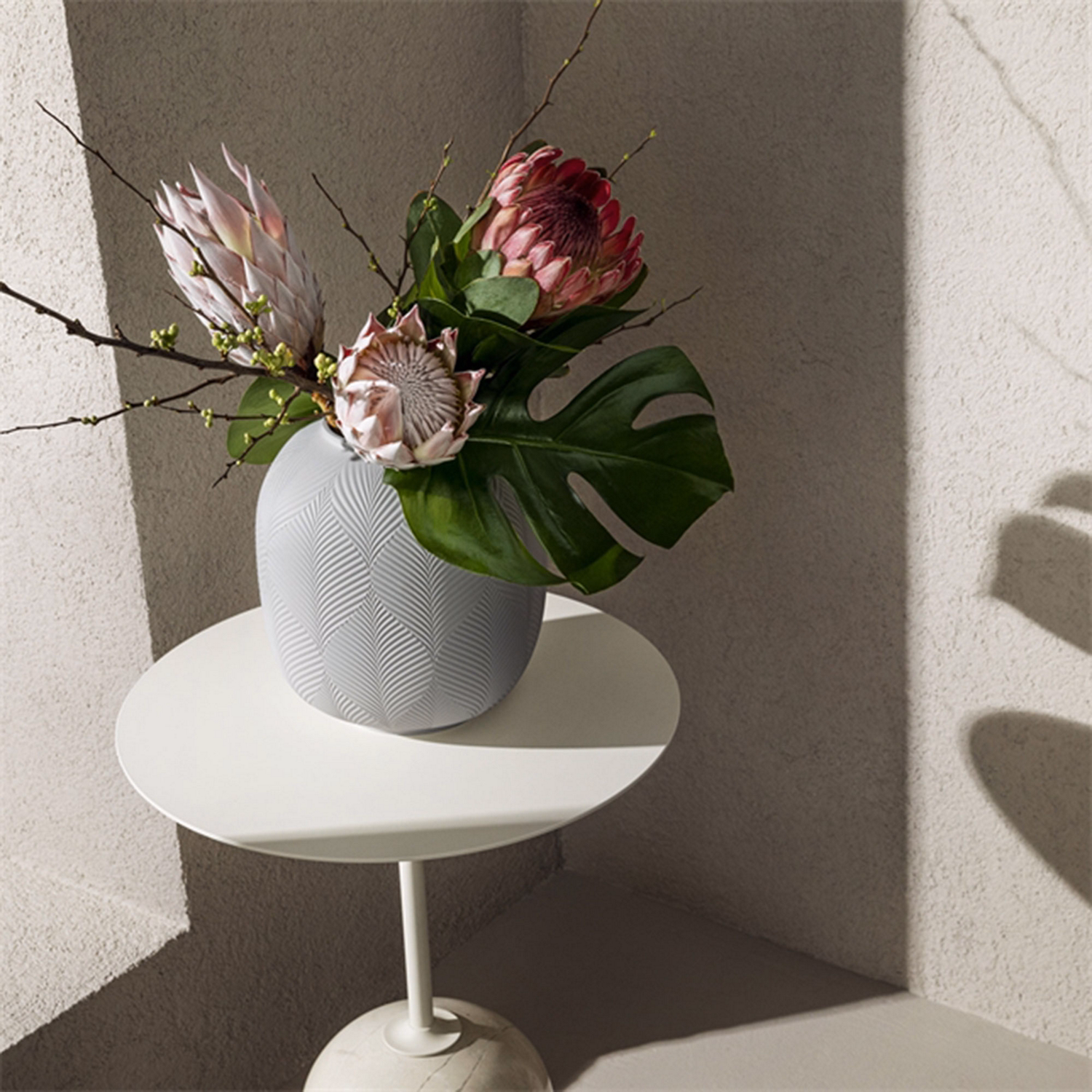 Jasper Folia Dove Grey Rounded Vase