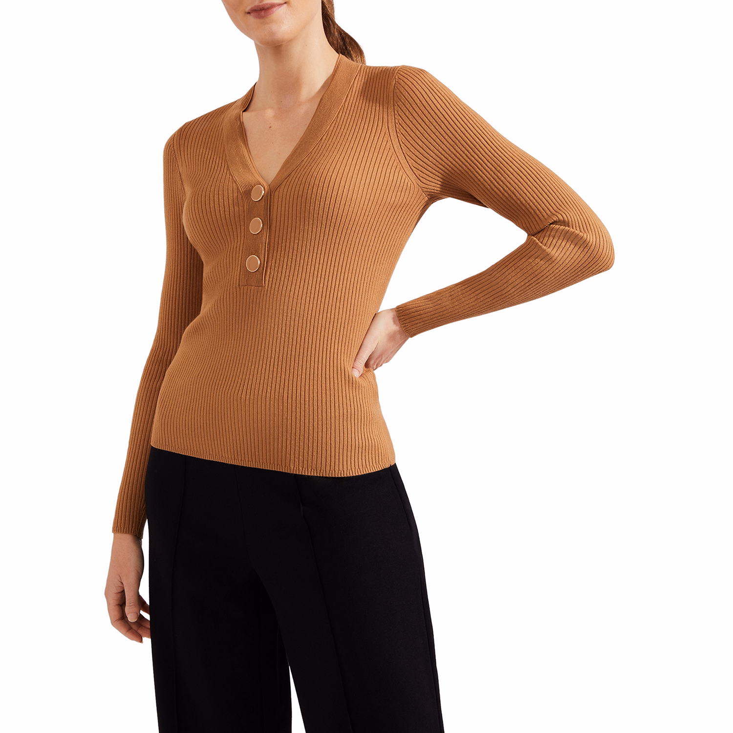 Kaya Rib-Knit Sweater