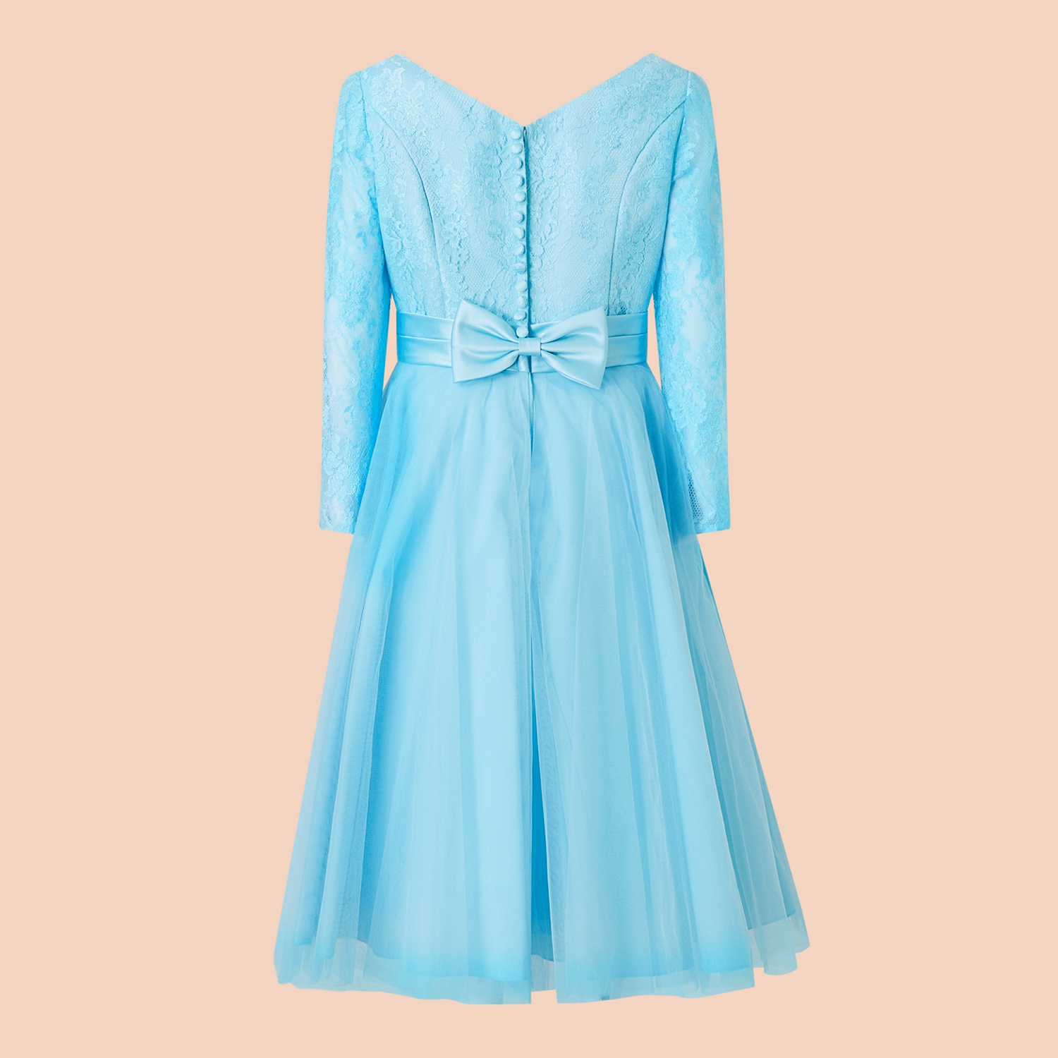 Embroidered Long Sleeve Dress