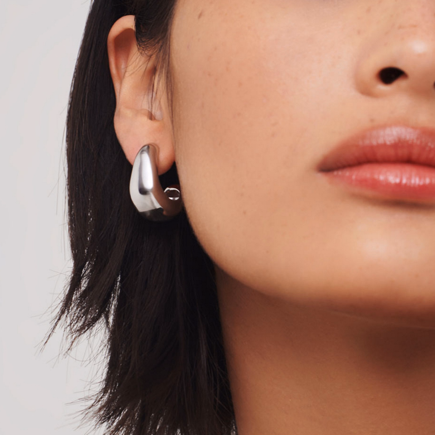 Dome Medium Hoop Earrings