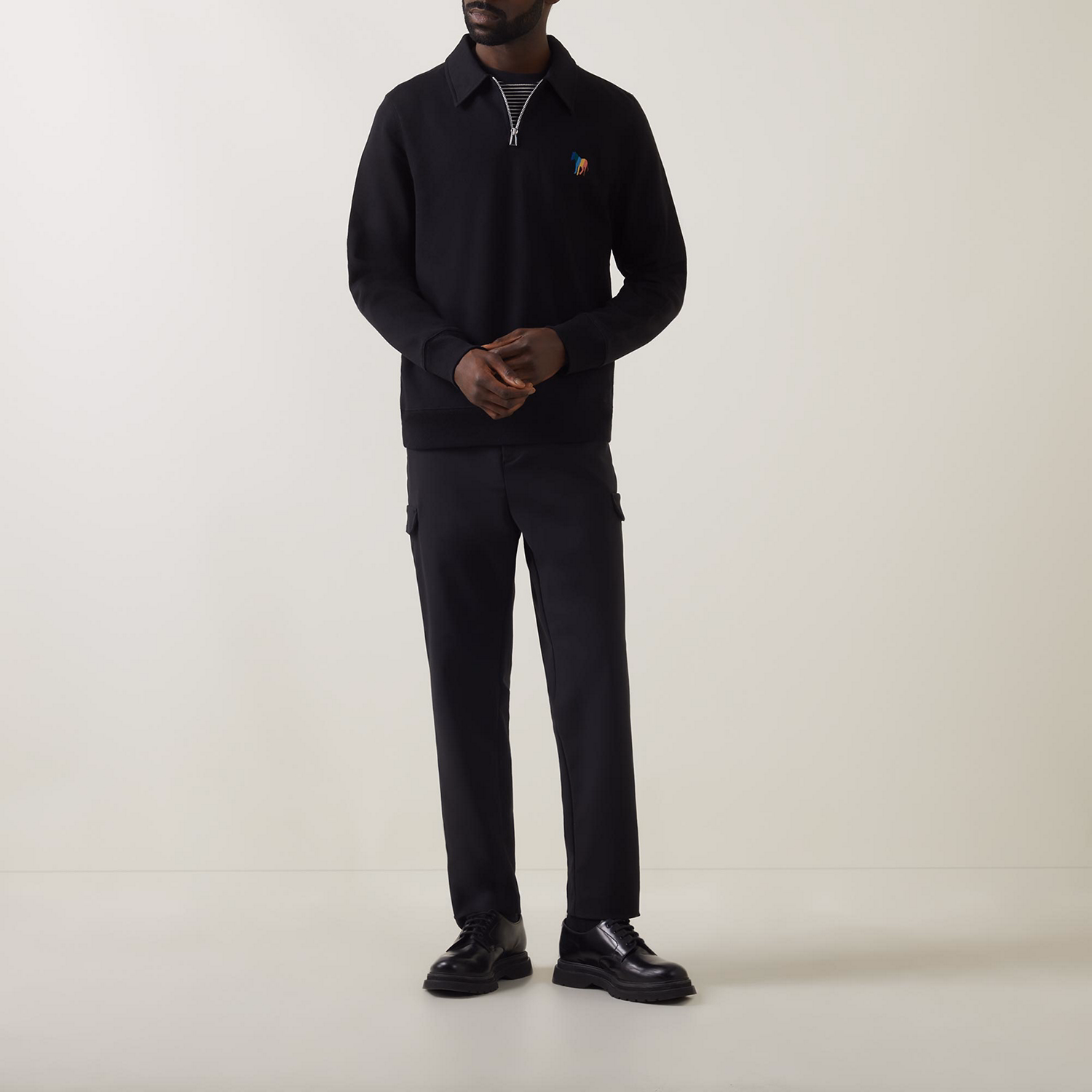 Zebra Half-Zip Sweatshirt