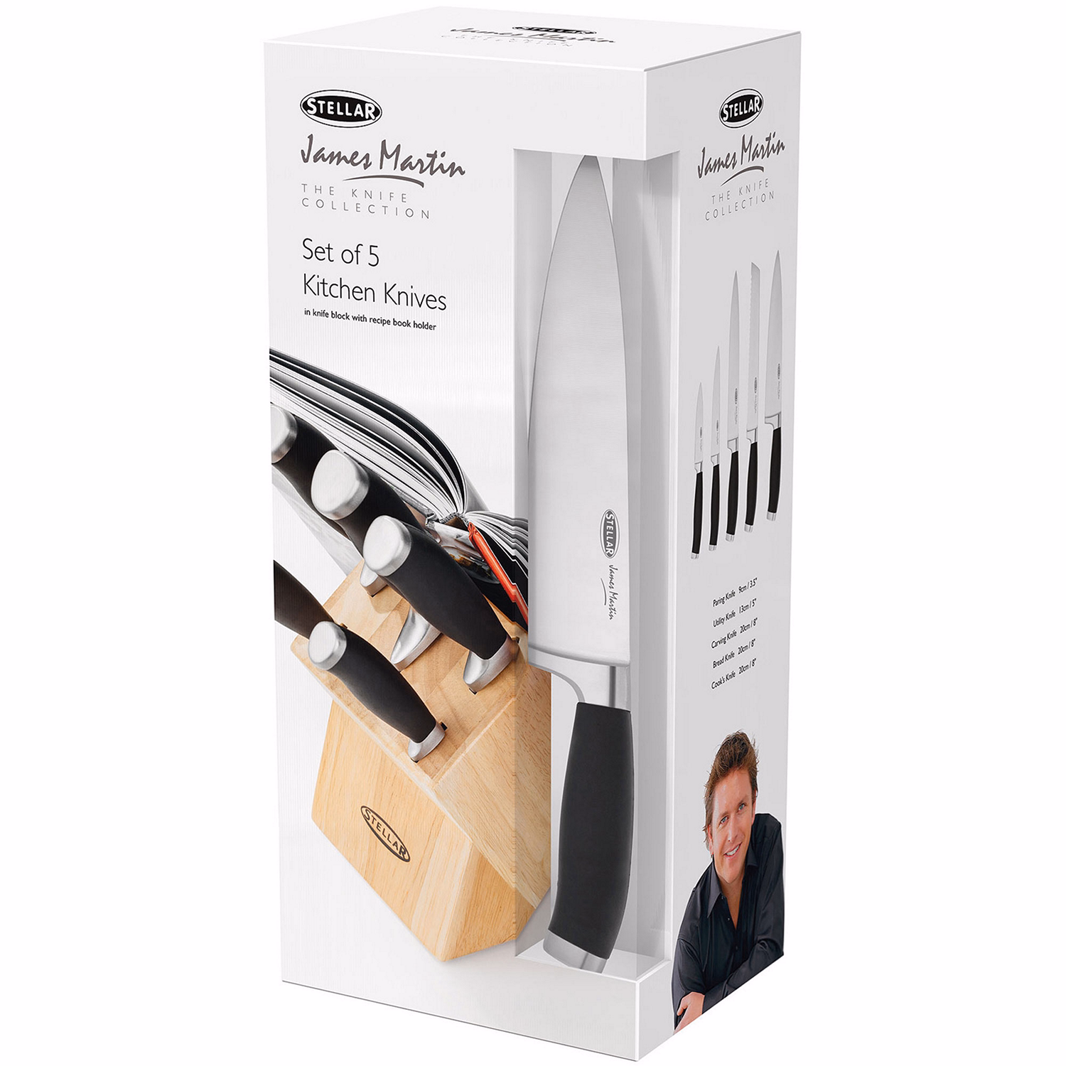James Martin IJ Five-Piece Knife Block Set