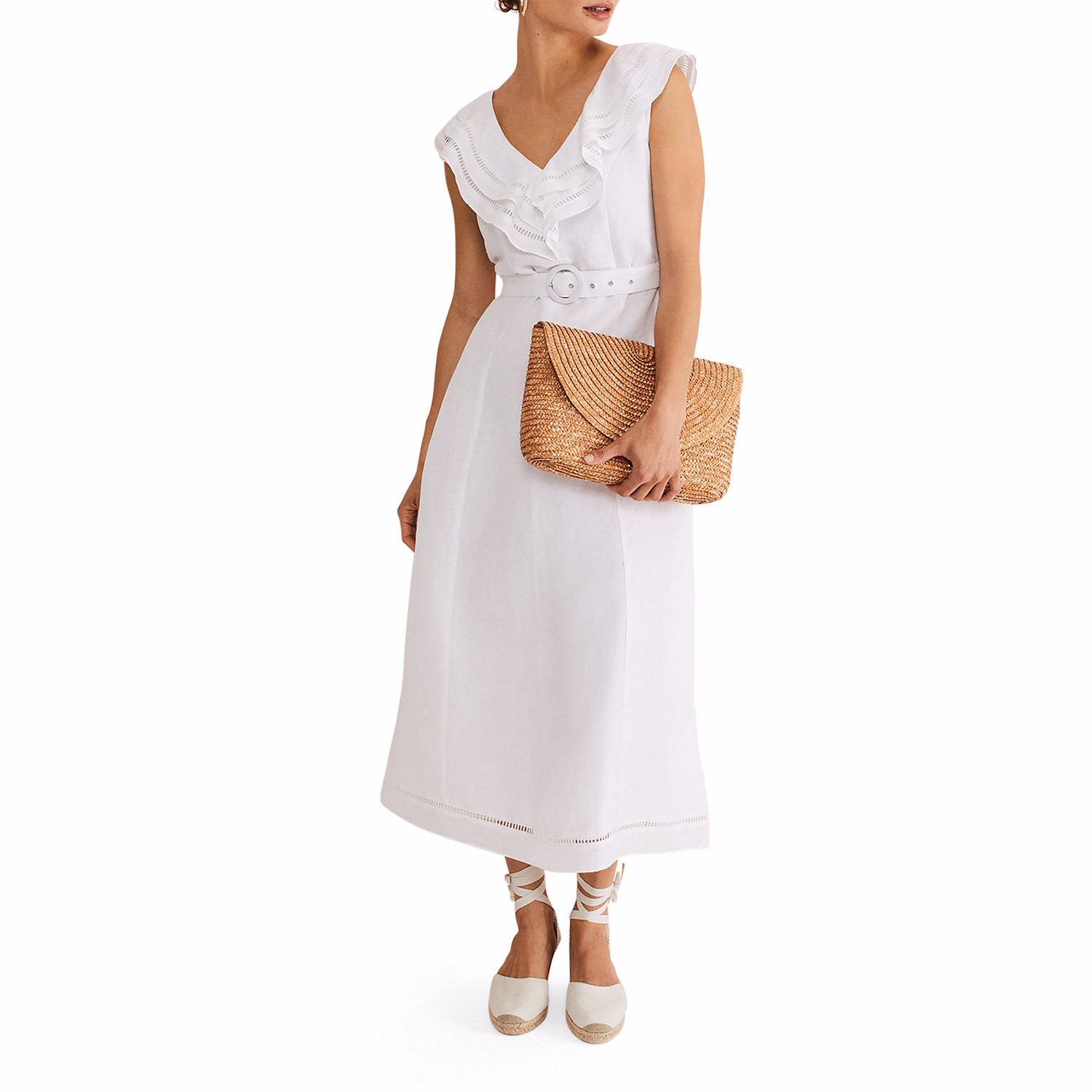 Julieta Frill Broderie Dress