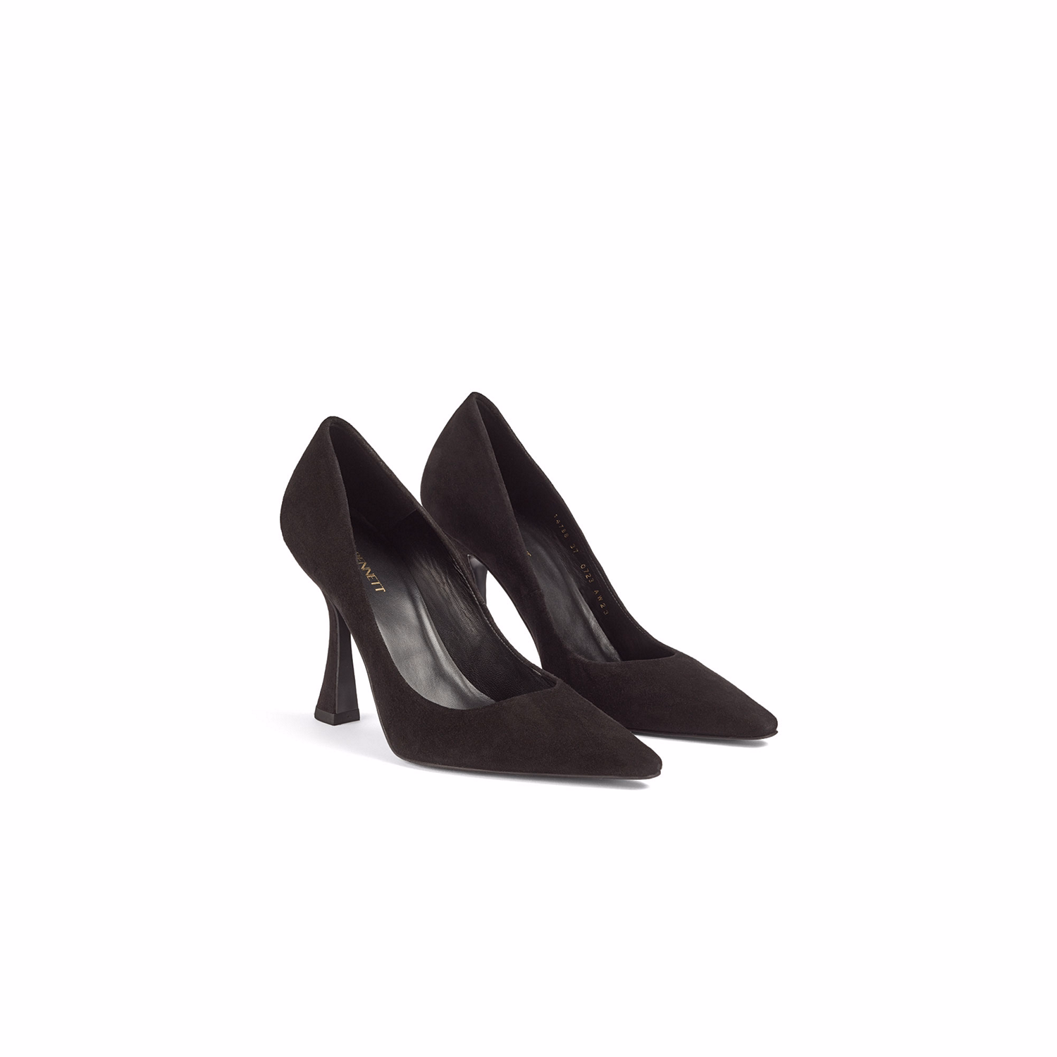 Dazzle Suede Flared Heel Courts