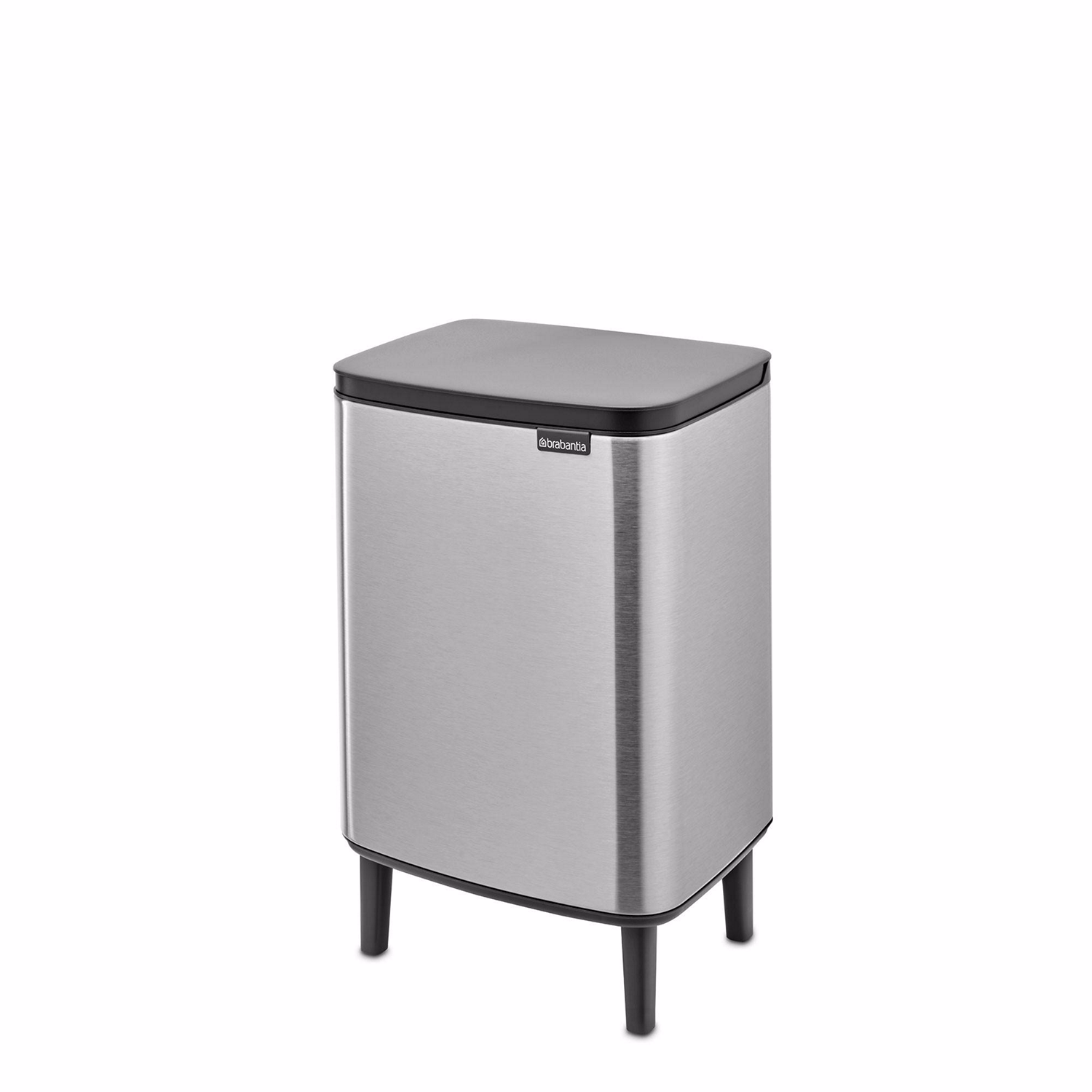 Bo Waste Bin Hi, 12L - Matt Steel Fingerprint Proof