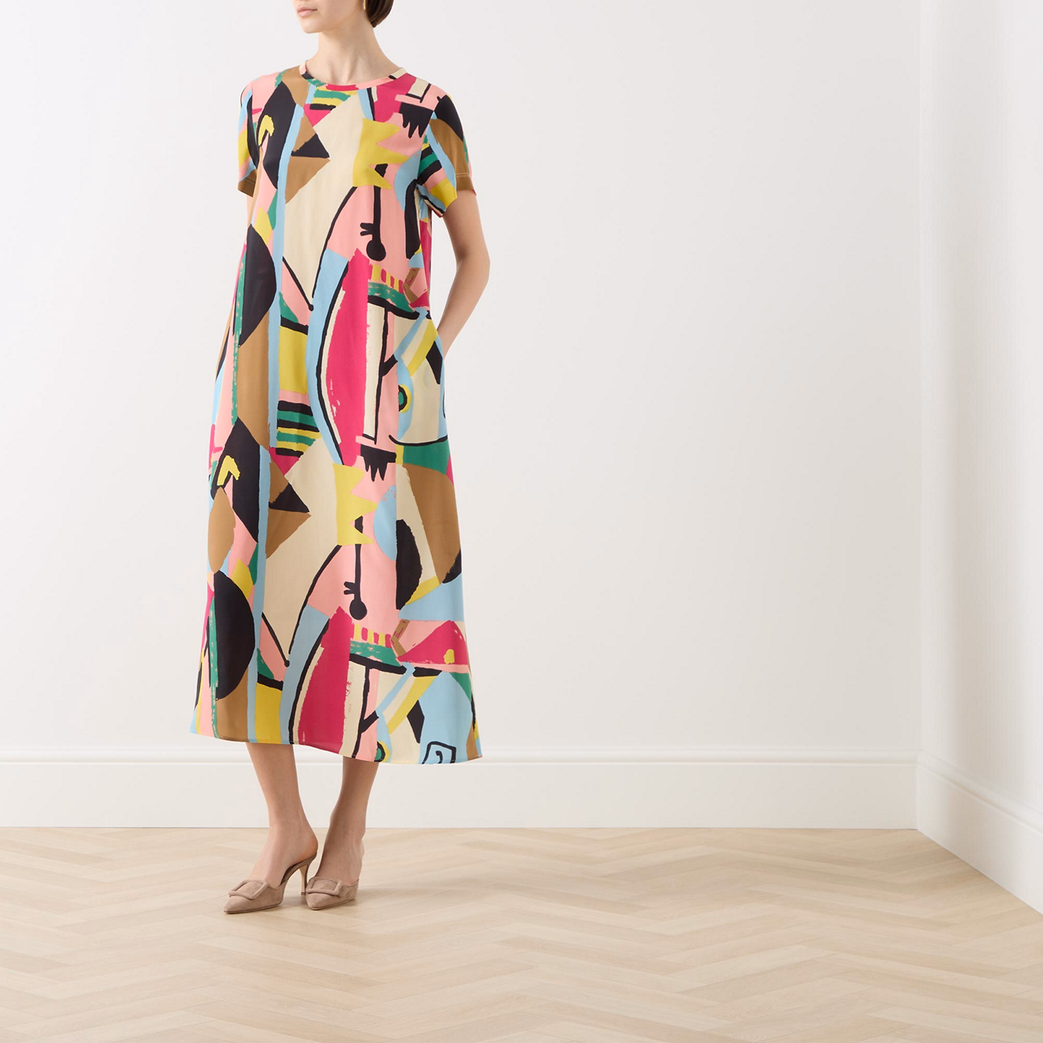 Orchis Printed T-Shirt Dress