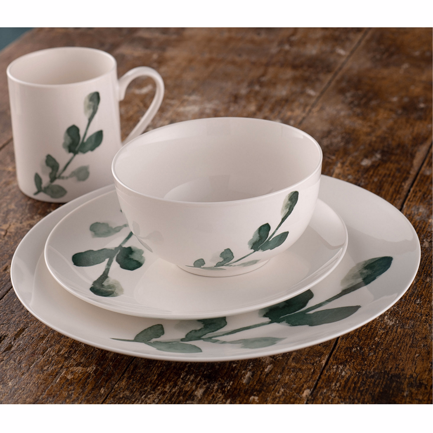 Eucalyptus 16 Piece Tableware Set